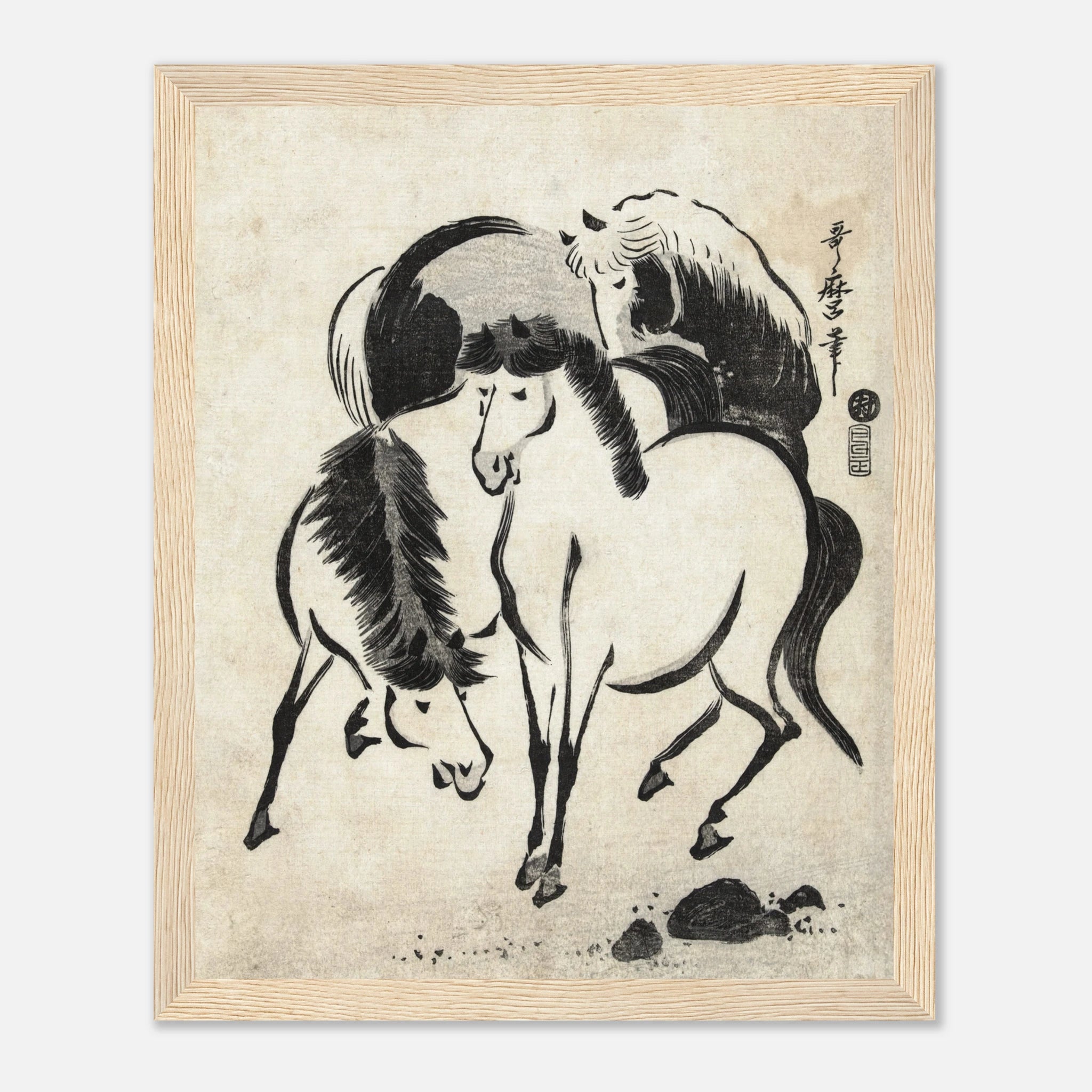Three Horses - Art Print Detail 20