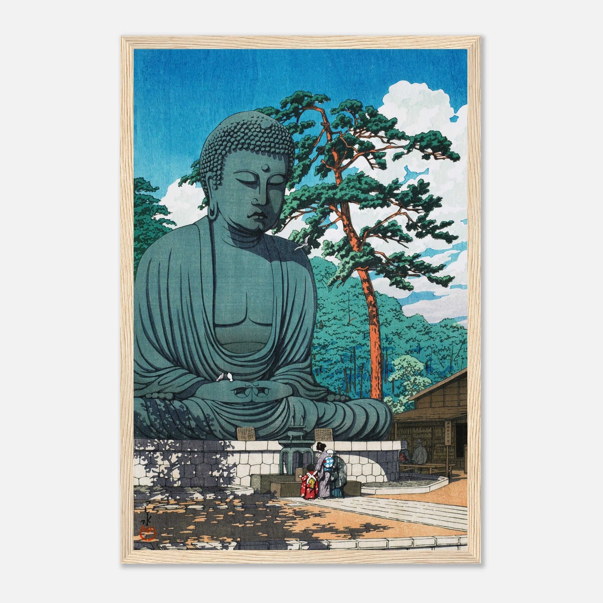 The Great Buddha at Kamakura - Art Print Detail 9