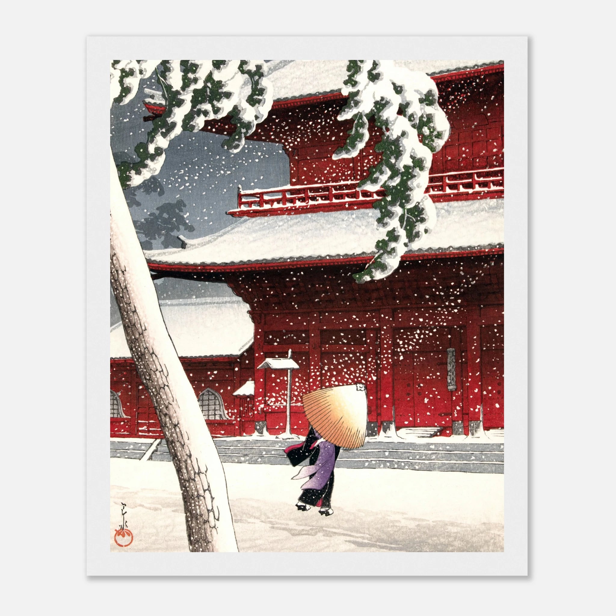 Zōjō-ji Temple in Shiba - Japanese Art Print