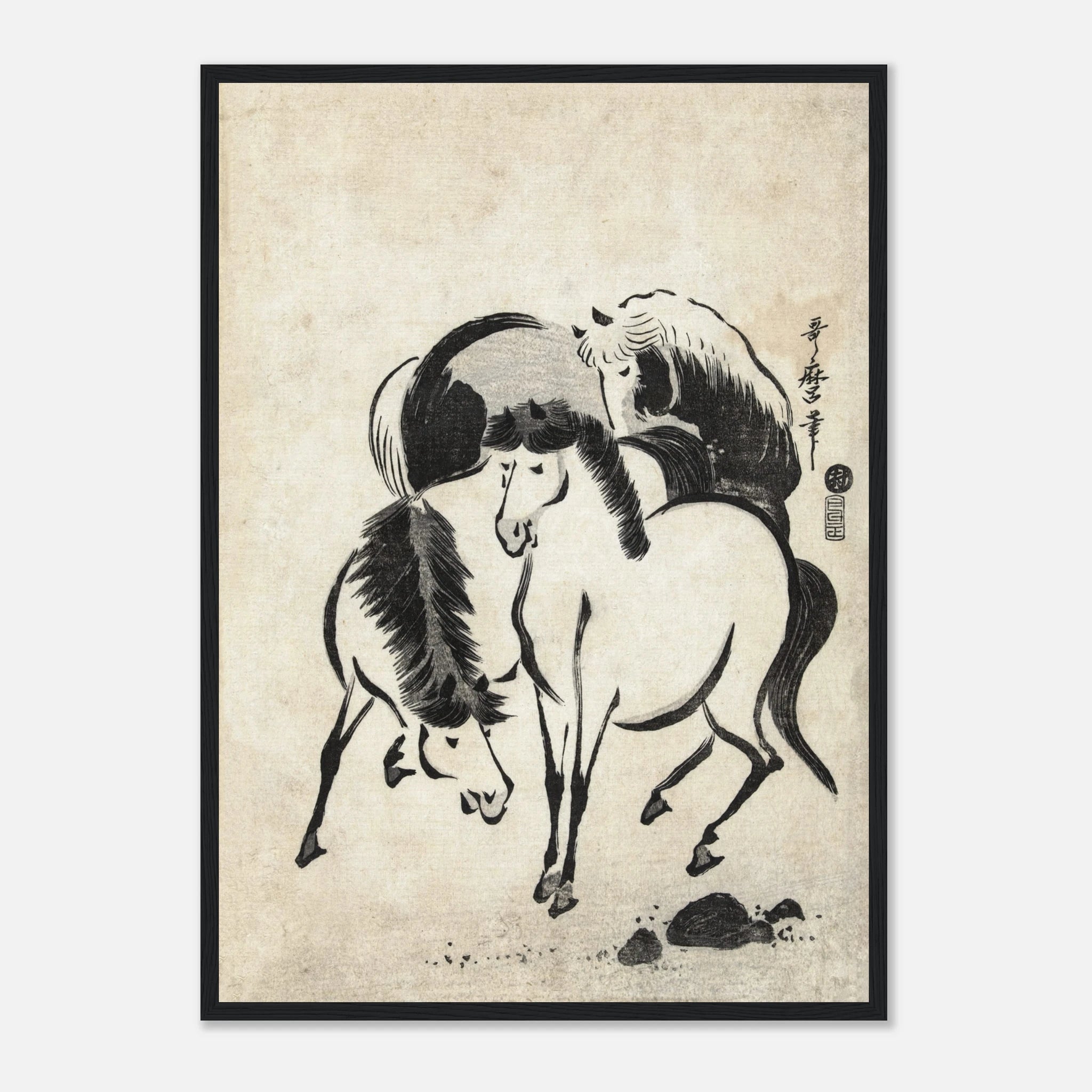 Three Horses - Art Print Detail 17