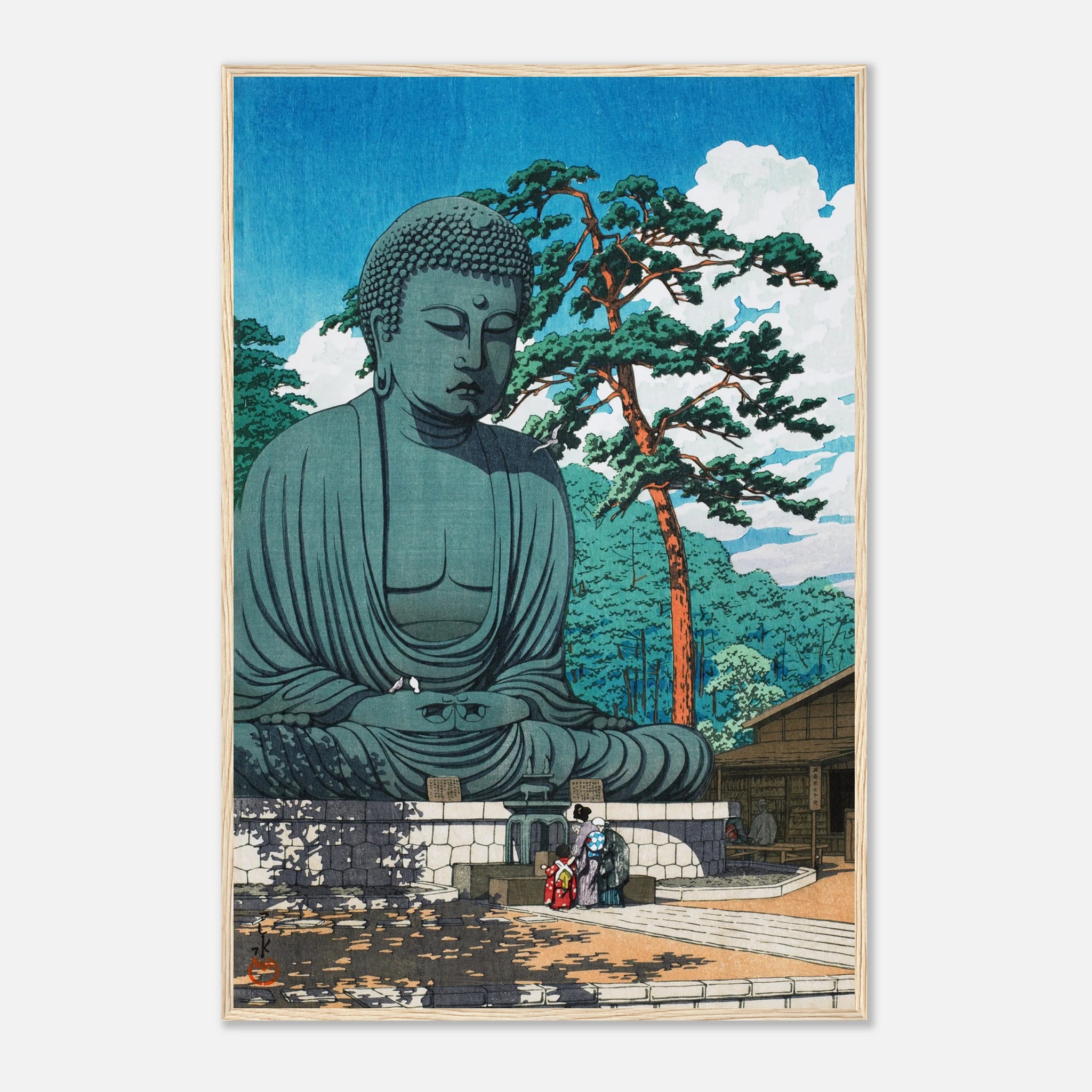 The Great Buddha at Kamakura - Art Print Detail 11