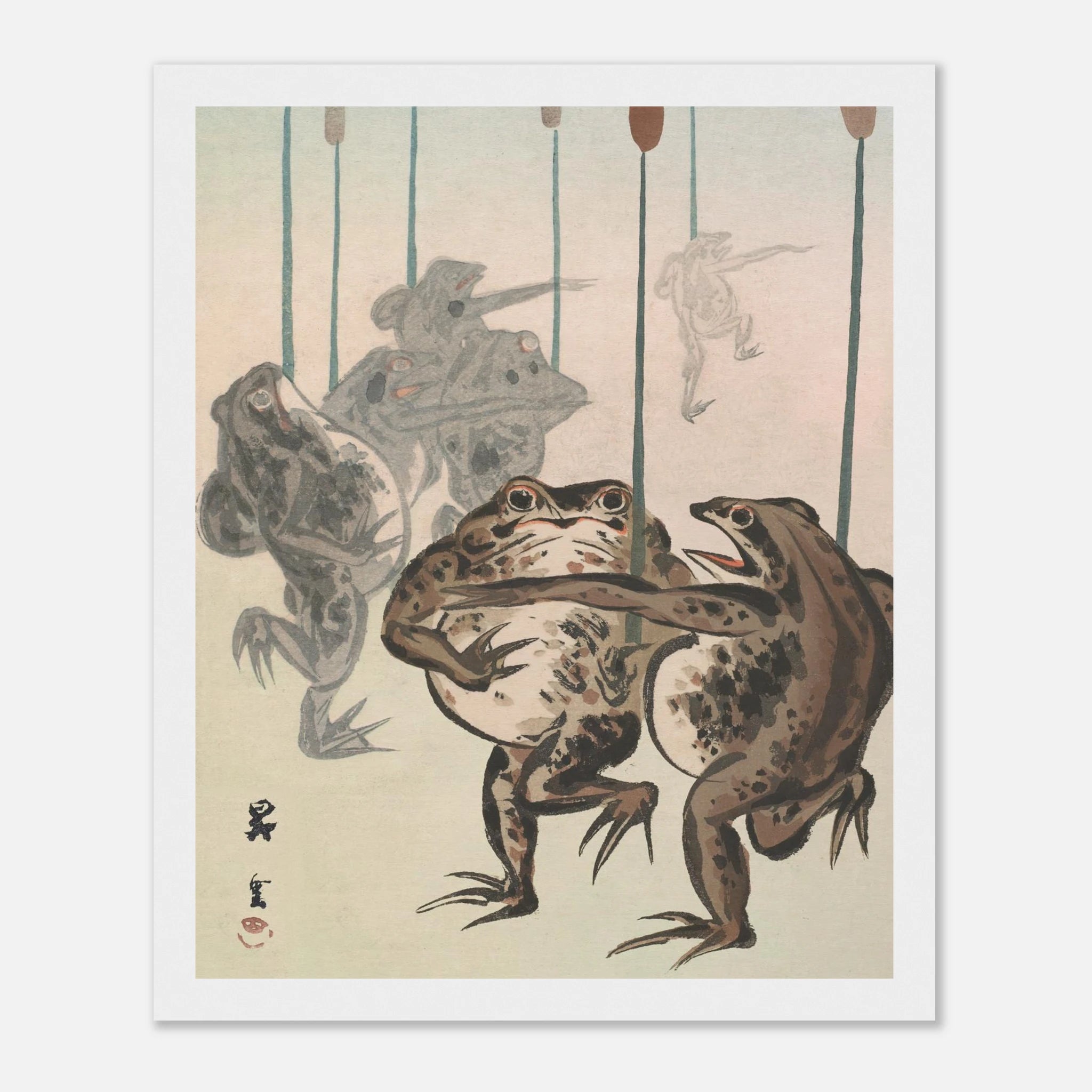 Frog Procession - Japanese Art Print