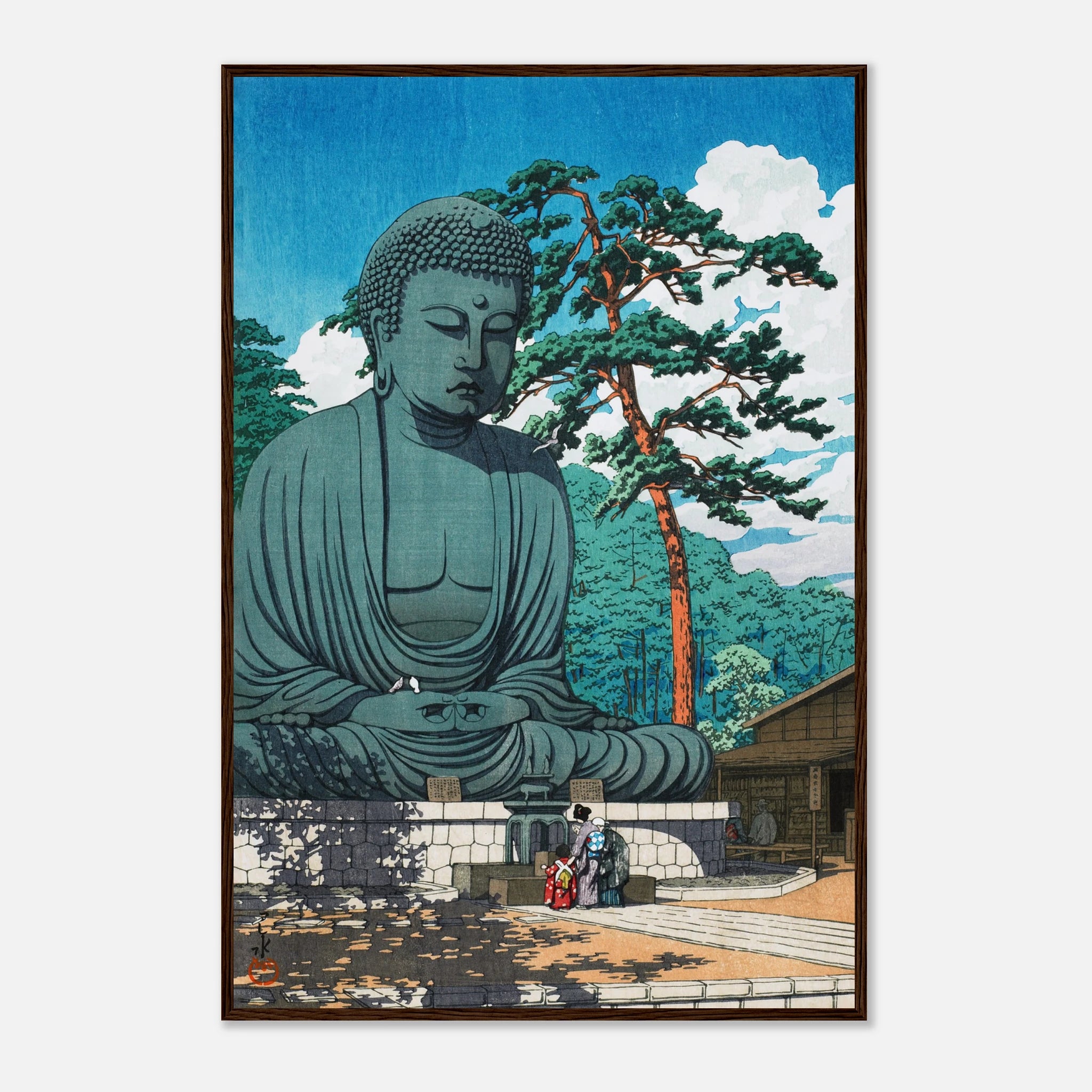 The Great Buddha at Kamakura - Art Print Detail 7