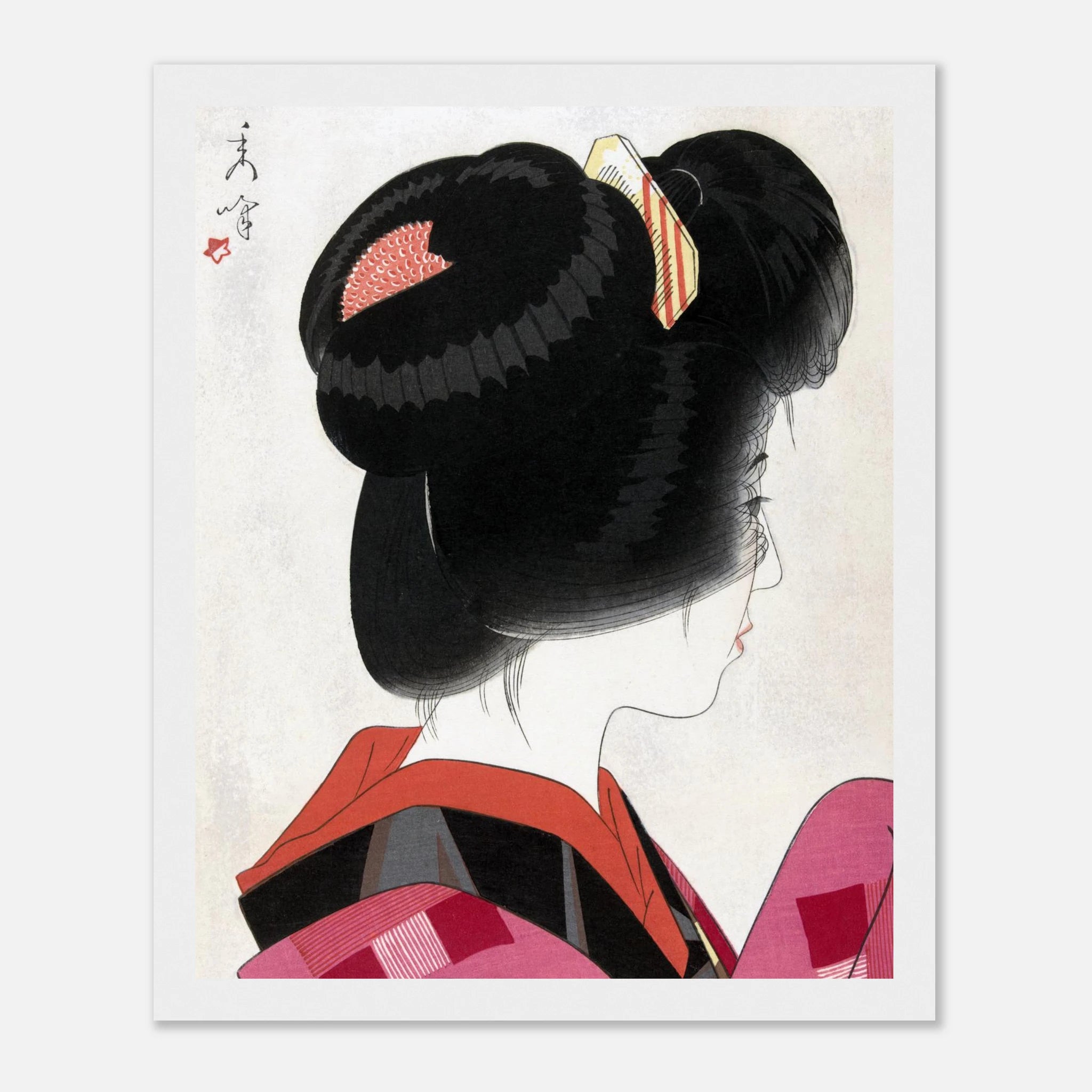 Red Collar - Japanese Art Print
