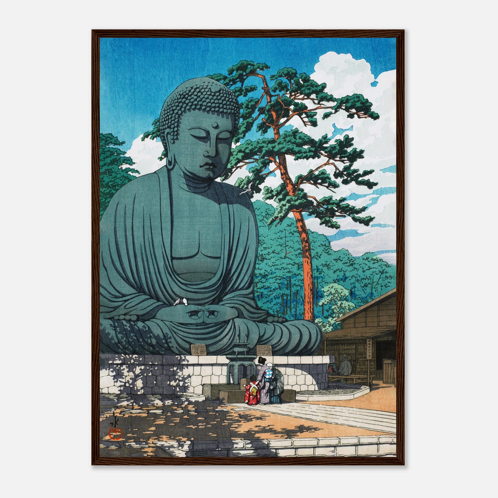 The Great Buddha at Kamakura - Art Print Detail 13