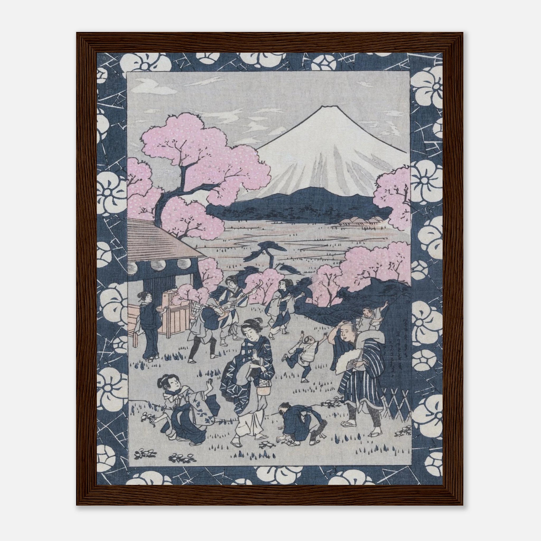 Tea House Near Mount Fuji - Art Print Detail 3