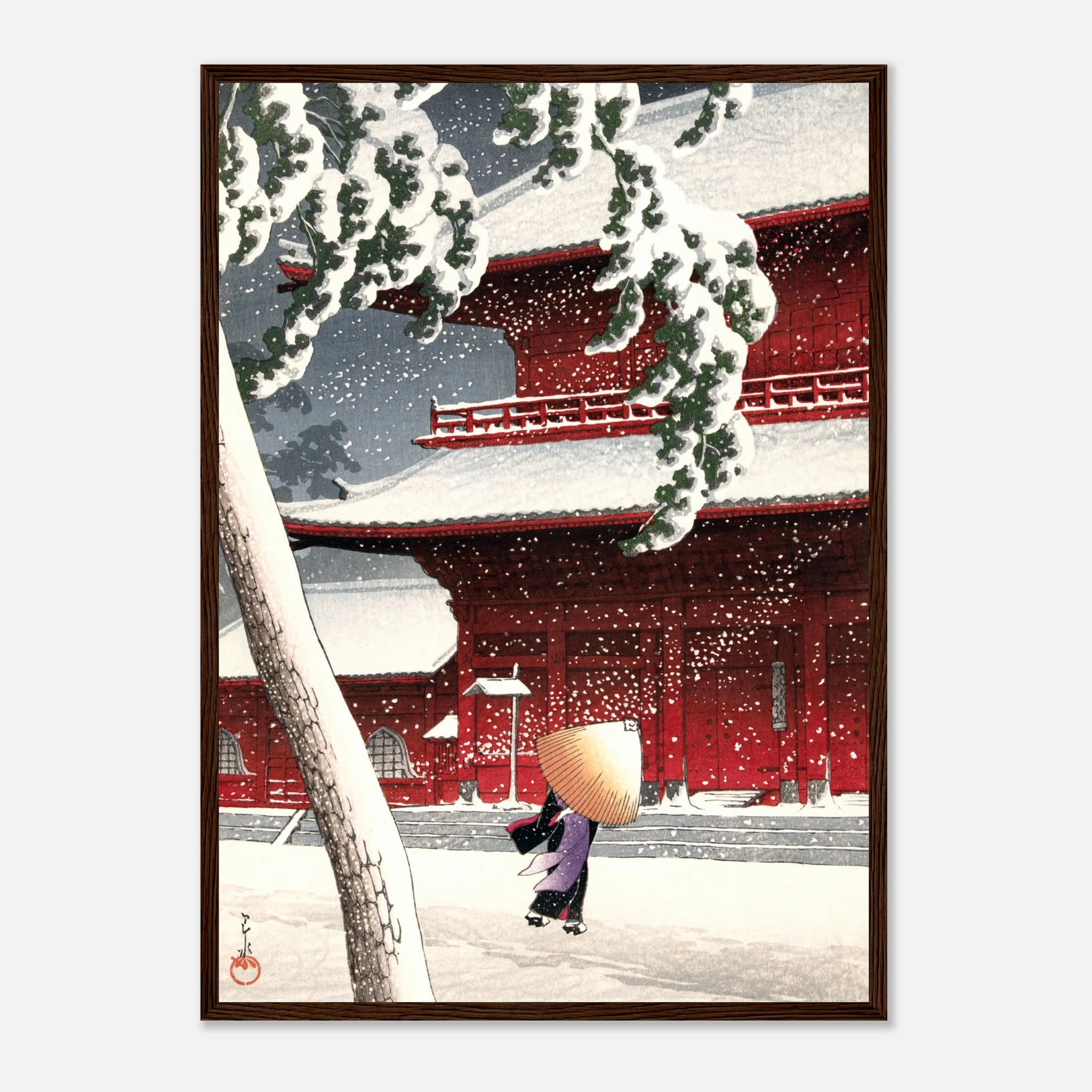 Zōjō-ji Temple in Shiba - Art Print Detail 4