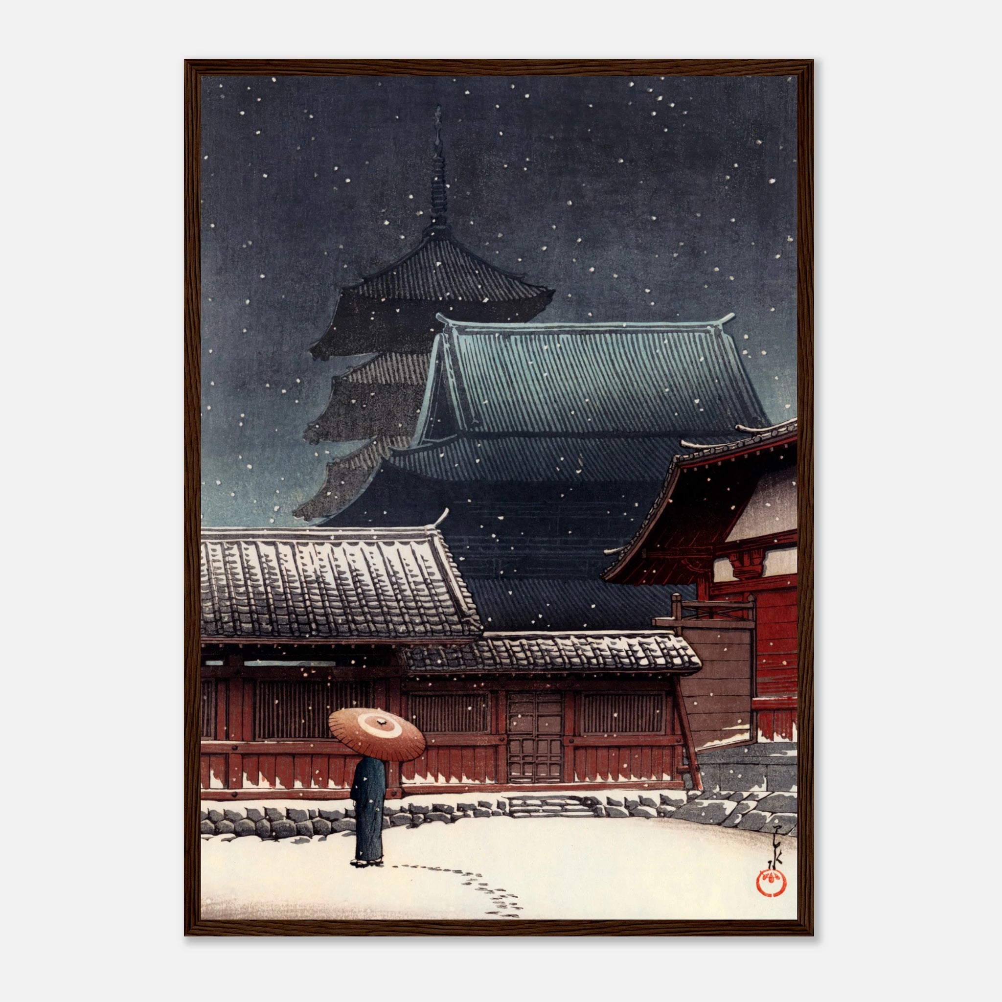 Tenno-ji Temple in Osaka - Art Print Detail 10