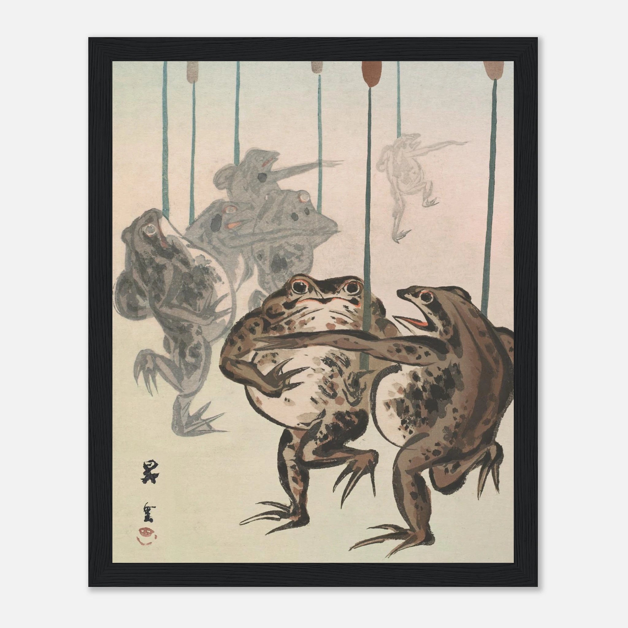 Frog Procession - Art Print Detail 5