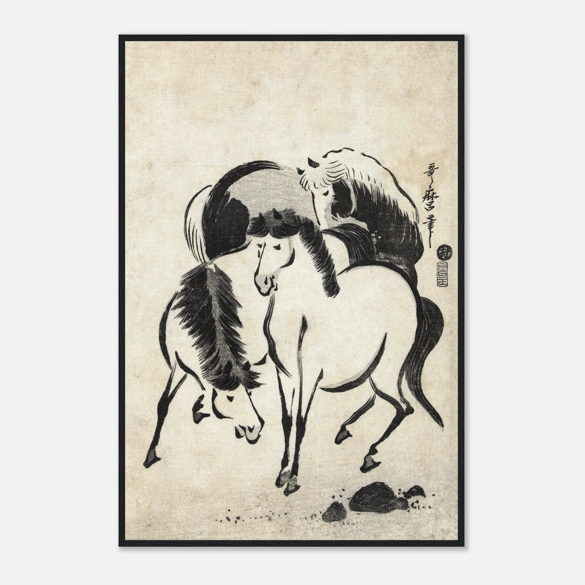 Three Horses - Art Print Detail 10