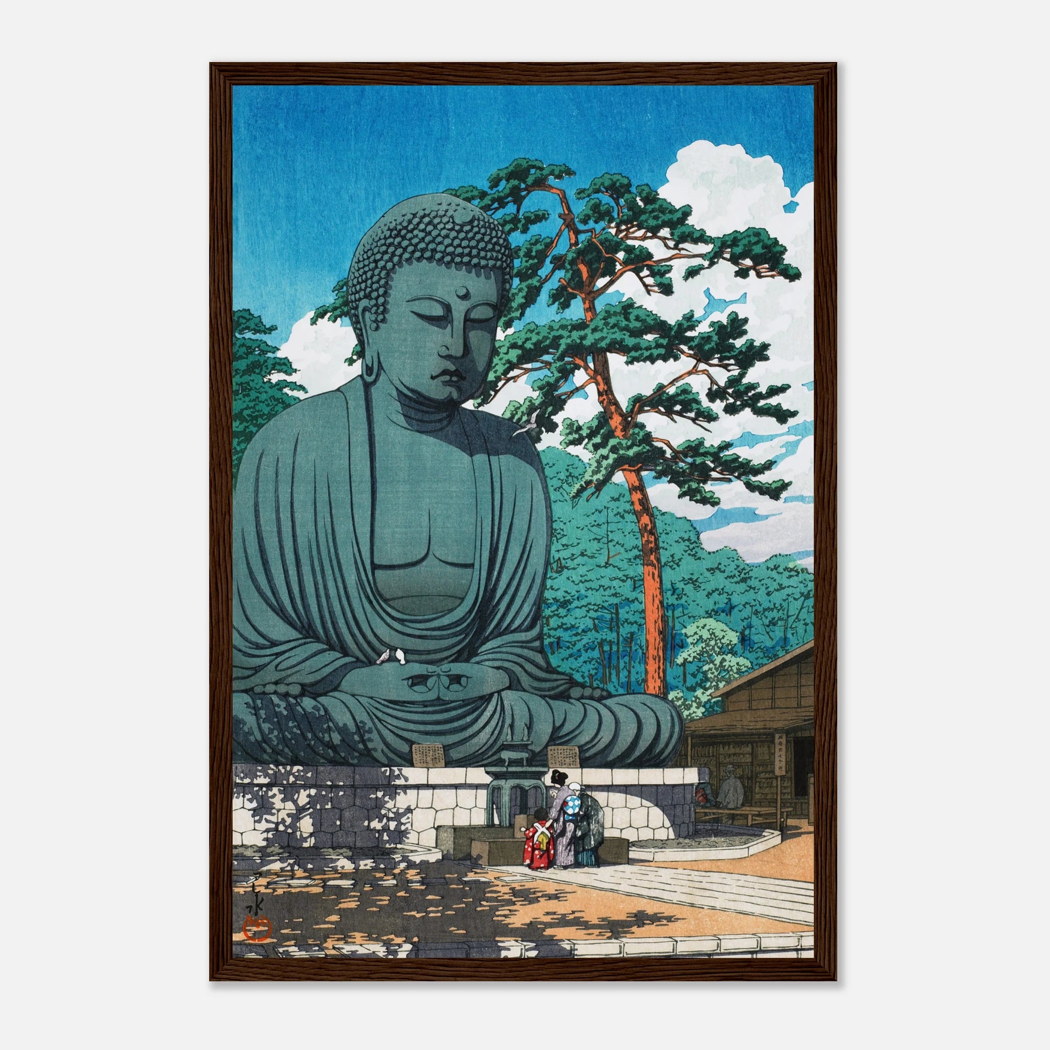 The Great Buddha at Kamakura - Art Print Detail 3