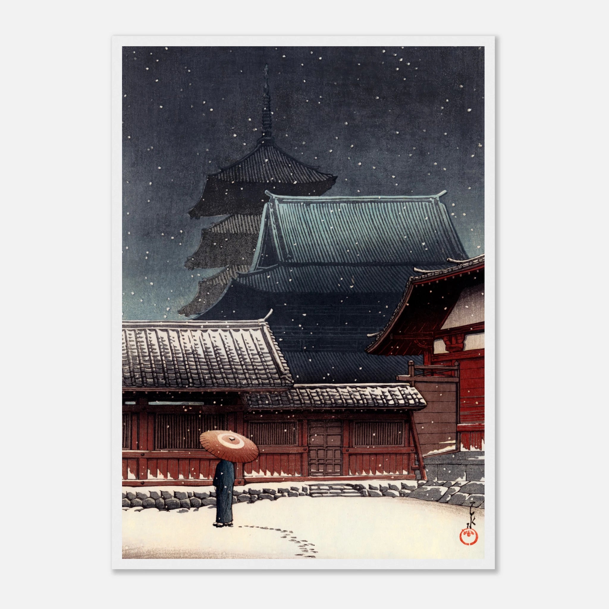 Tenno-ji Temple in Osaka - Art Print Detail 19