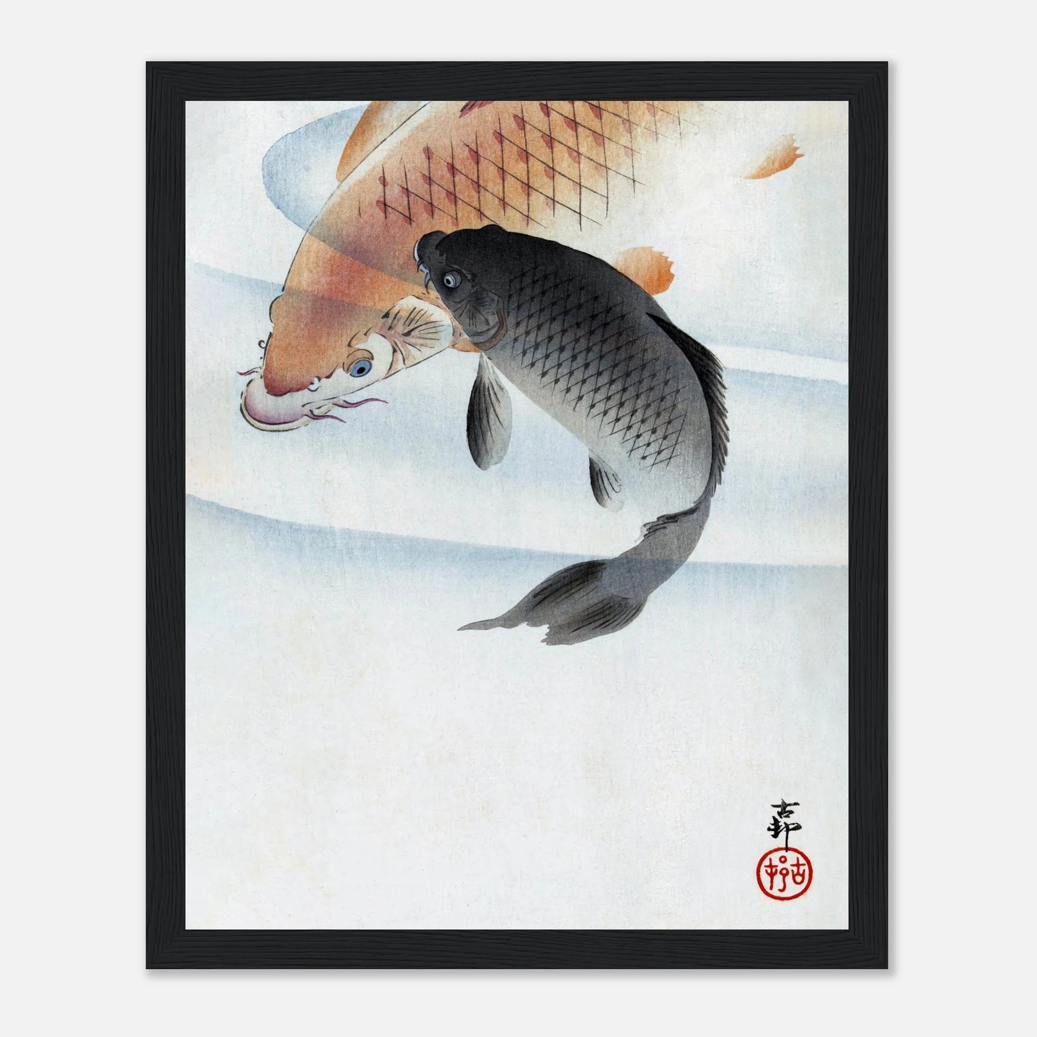 Two Koi Carps - Art Print Detail 3