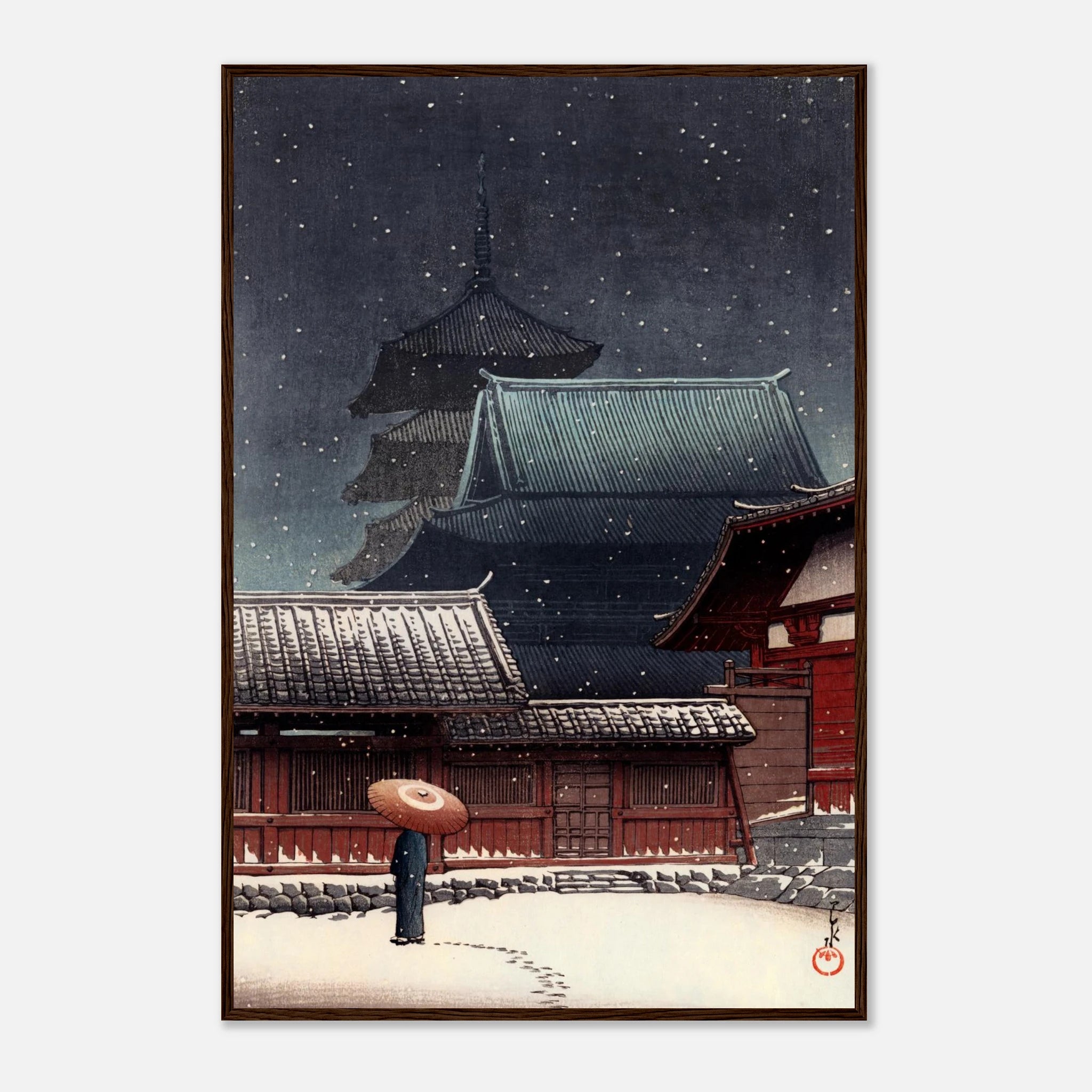 Tenno-ji Temple in Osaka - Art Print Detail 13