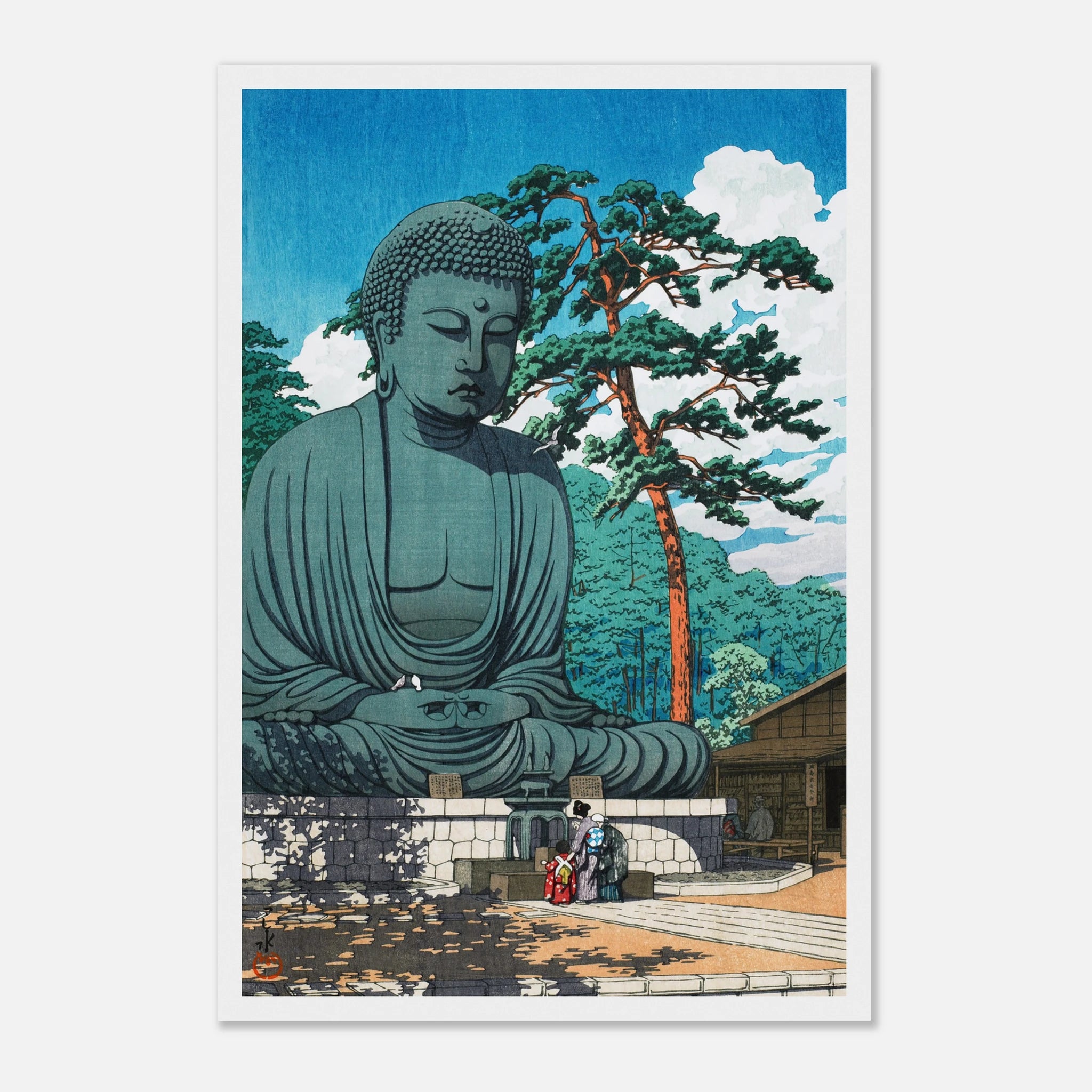 The Great Buddha at Kamakura - Art Print Detail 8