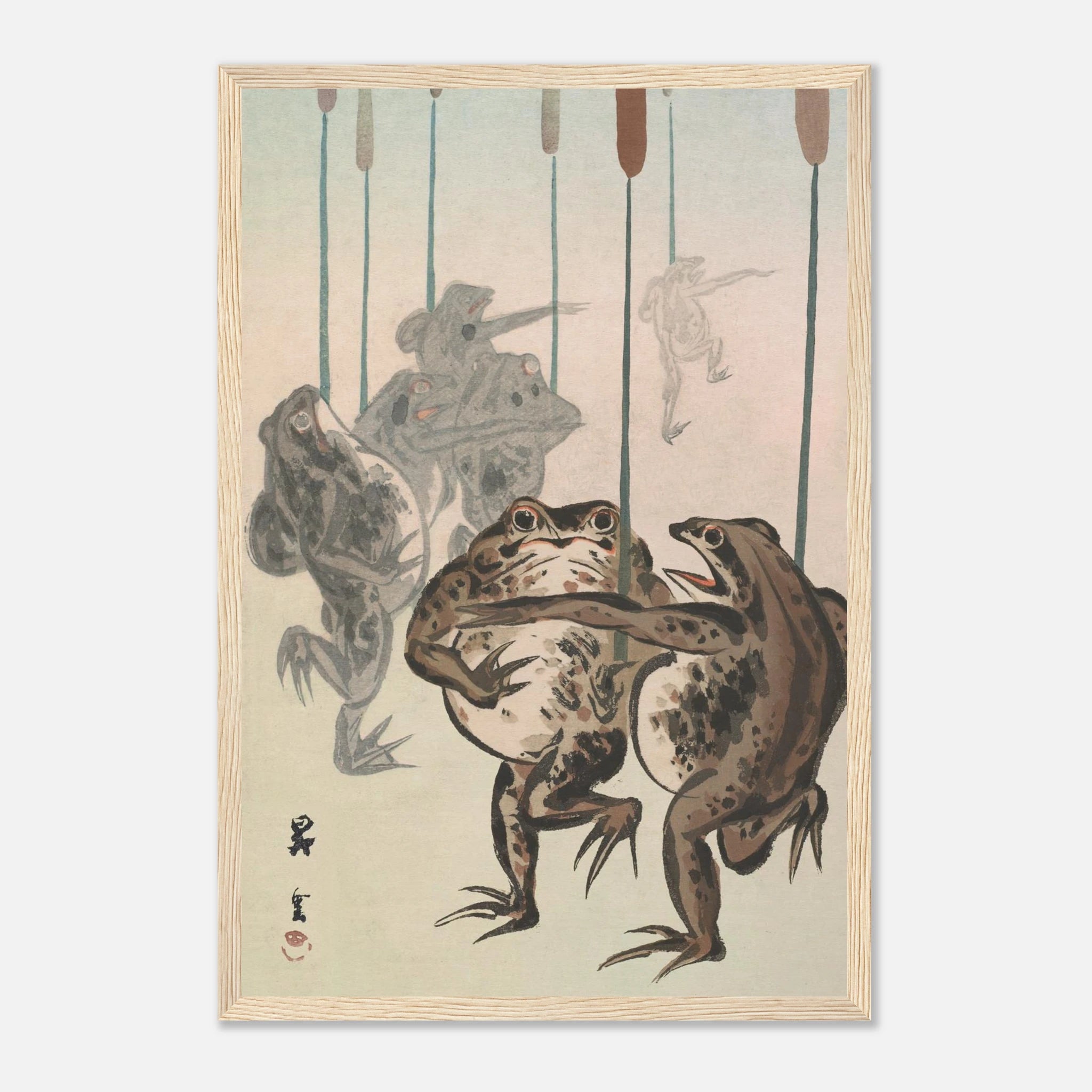 Frog Procession - Art Print Detail 15