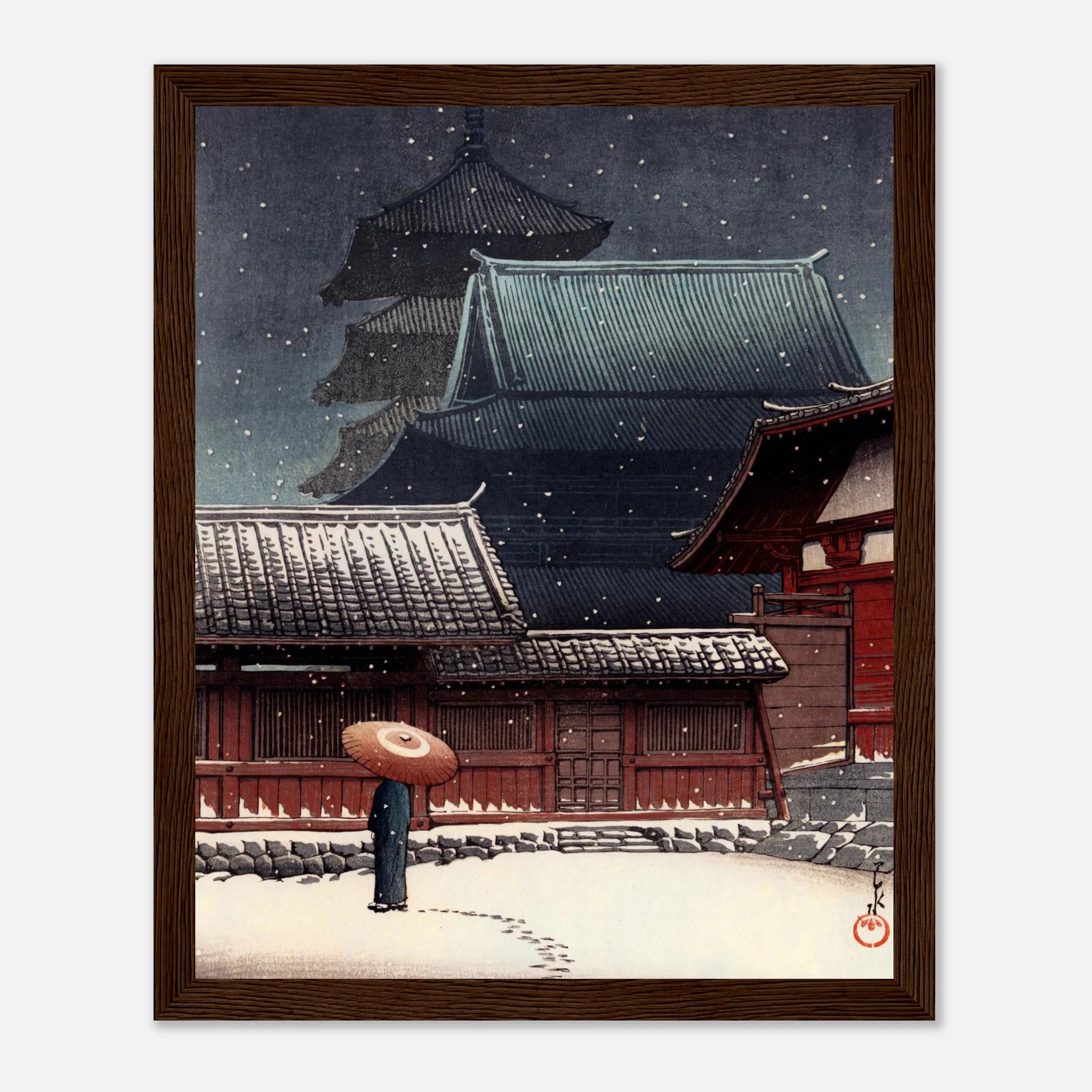 Tenno-ji Temple in Osaka - Art Print Detail 12