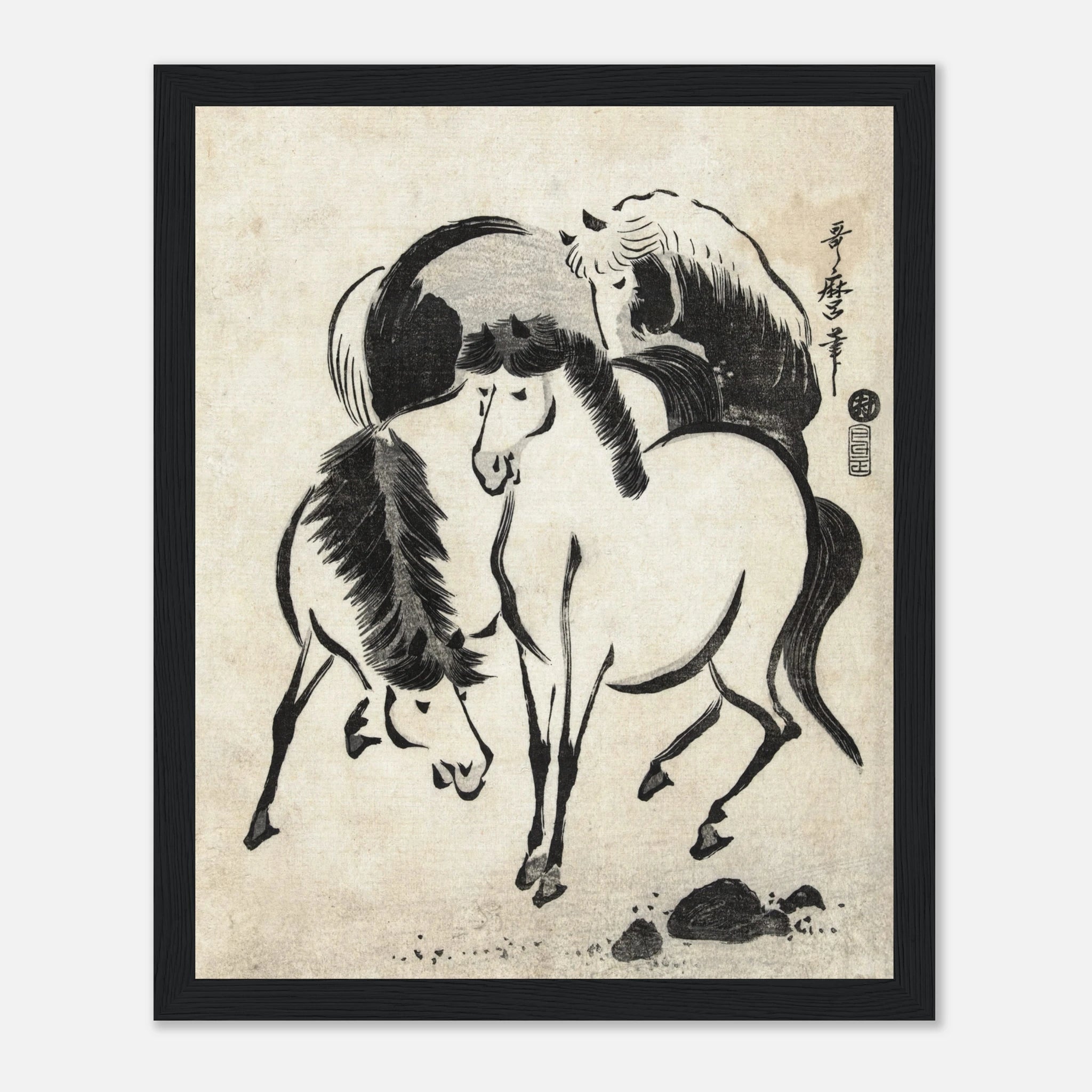 Three Horses - Art Print Detail 8