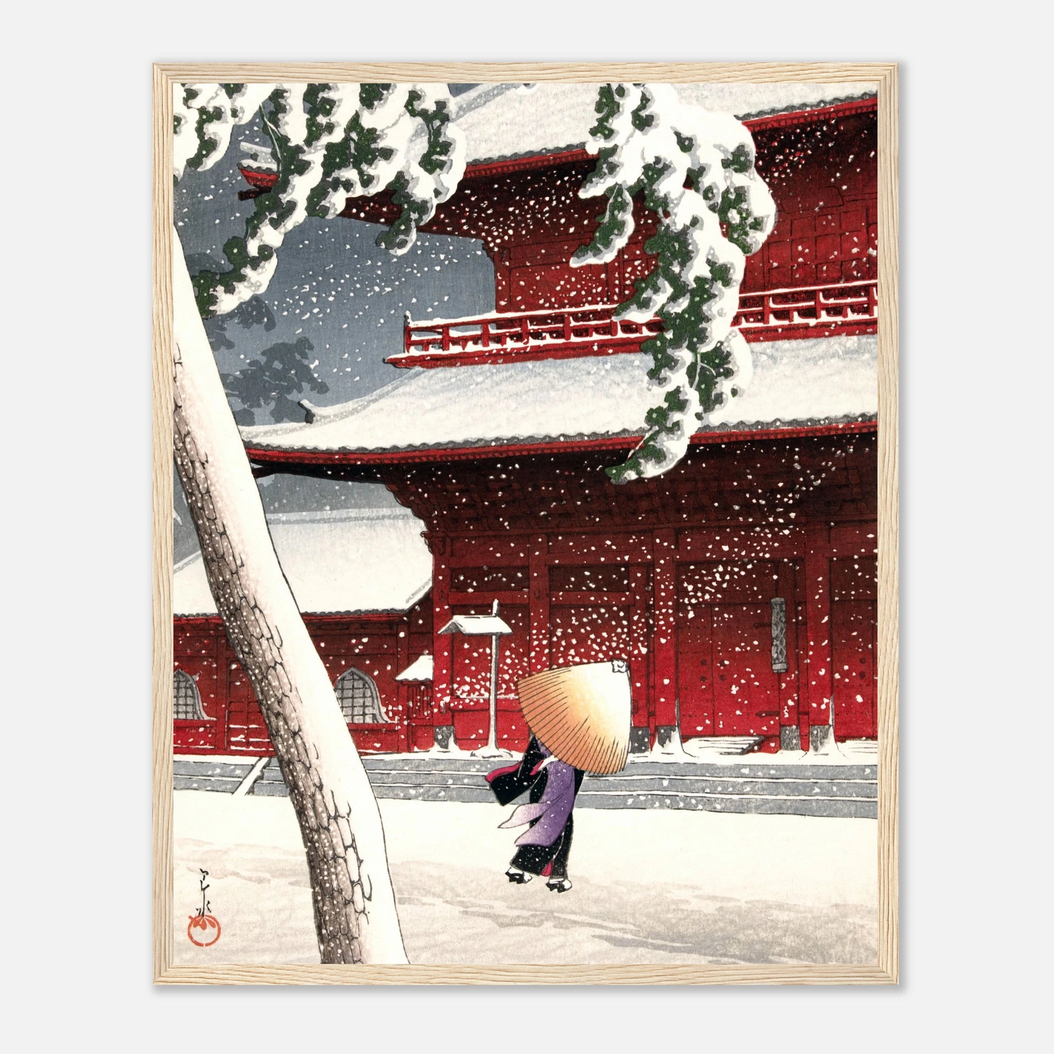 Zōjō-ji Temple in Shiba - Art Print Detail 13