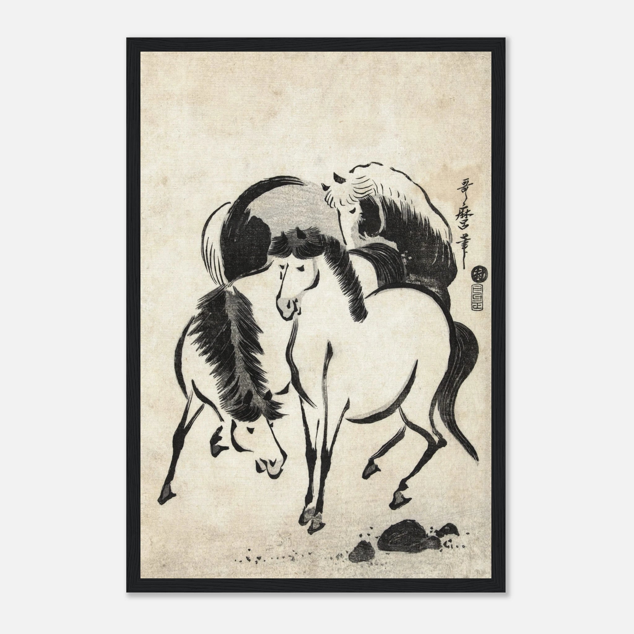Three Horses - Art Print Detail 9