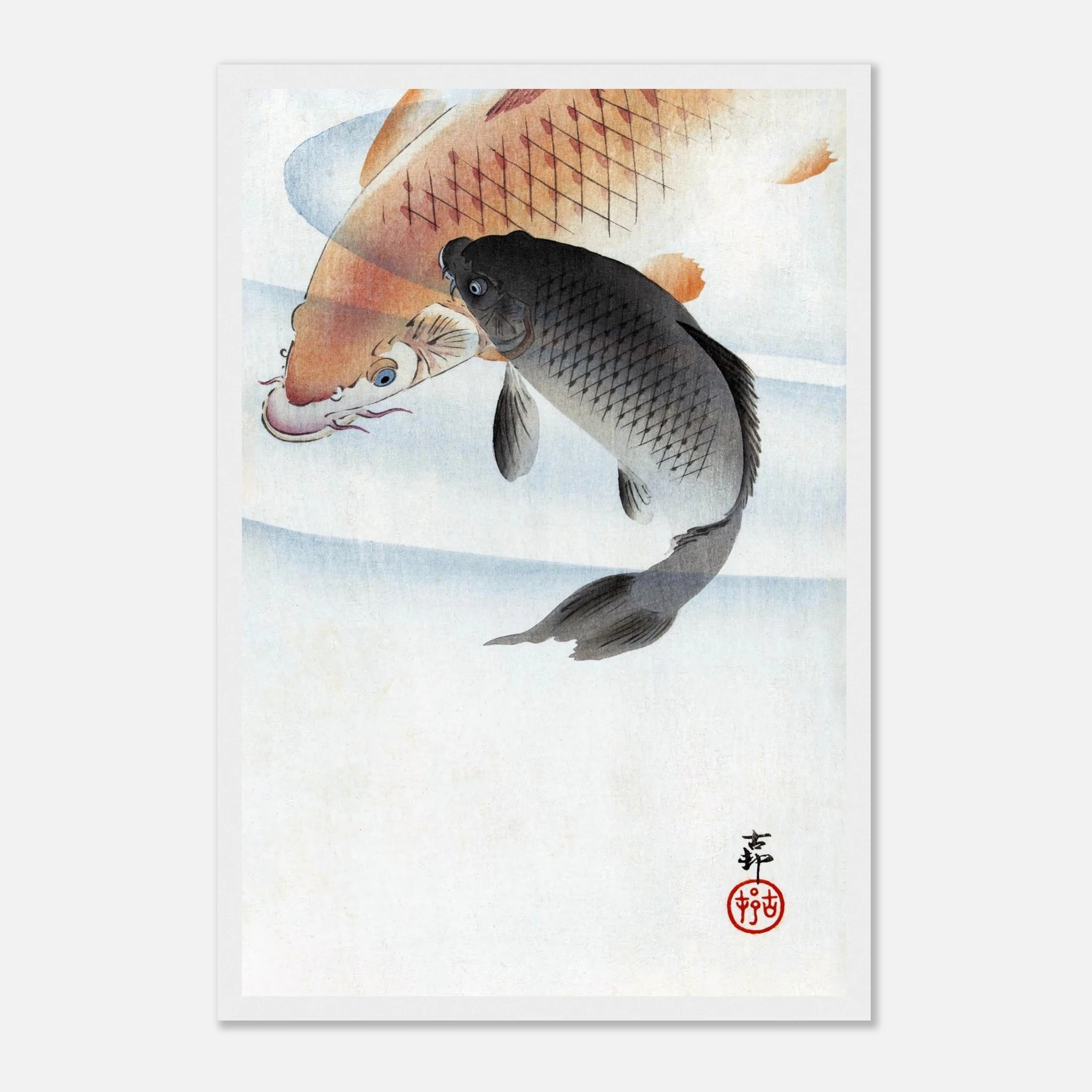 Two Koi Carps - Art Print Detail 15