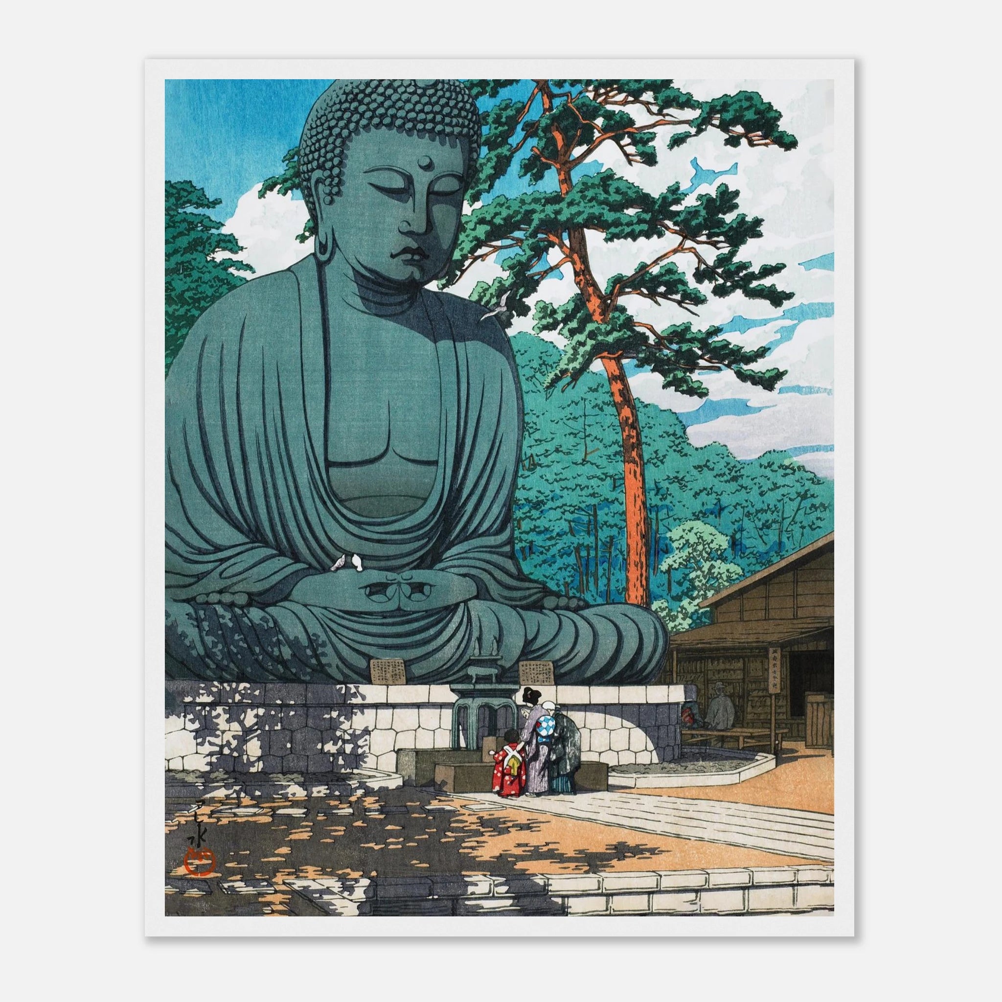 The Great Buddha at Kamakura - Art Print Detail 6