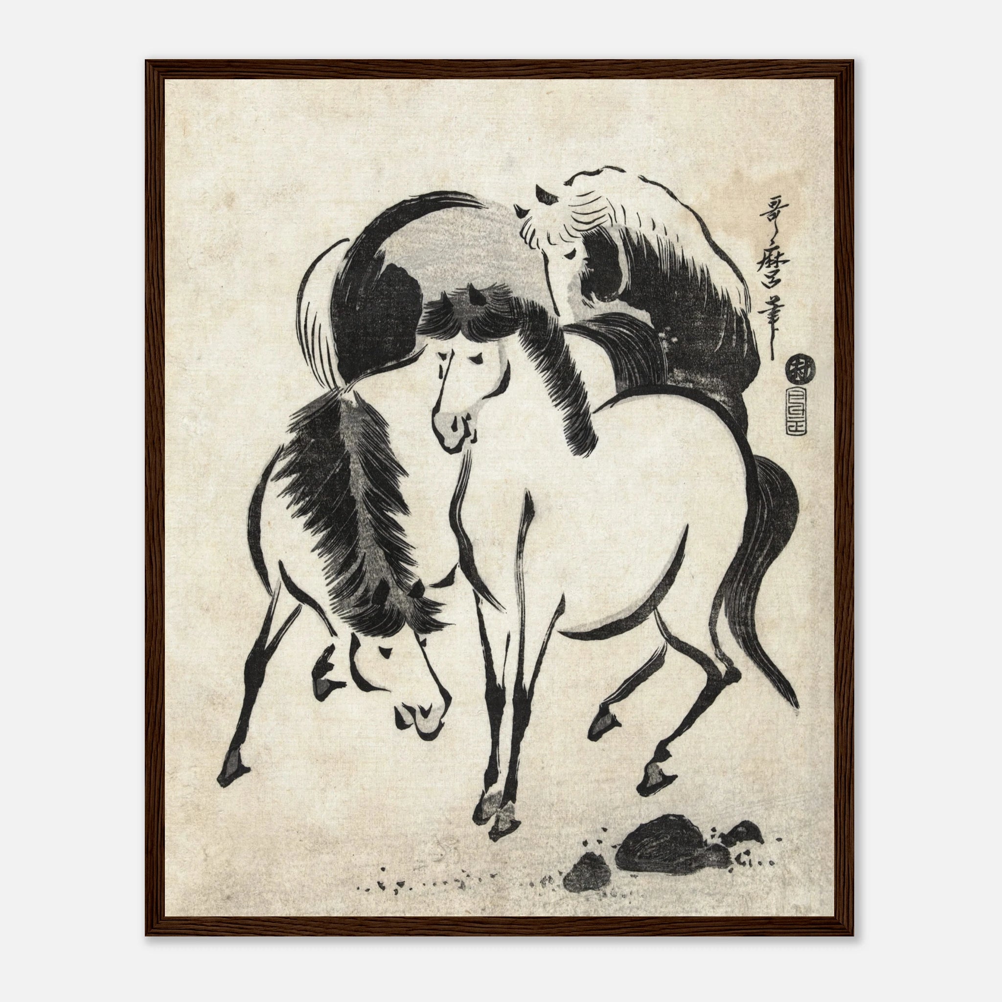 Three Horses - Art Print Detail 19