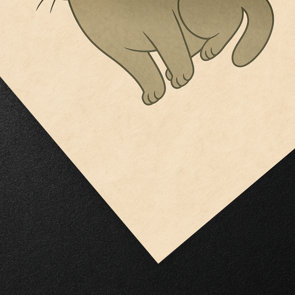 小猫 (Little Kitten) - Art Print Detail 2