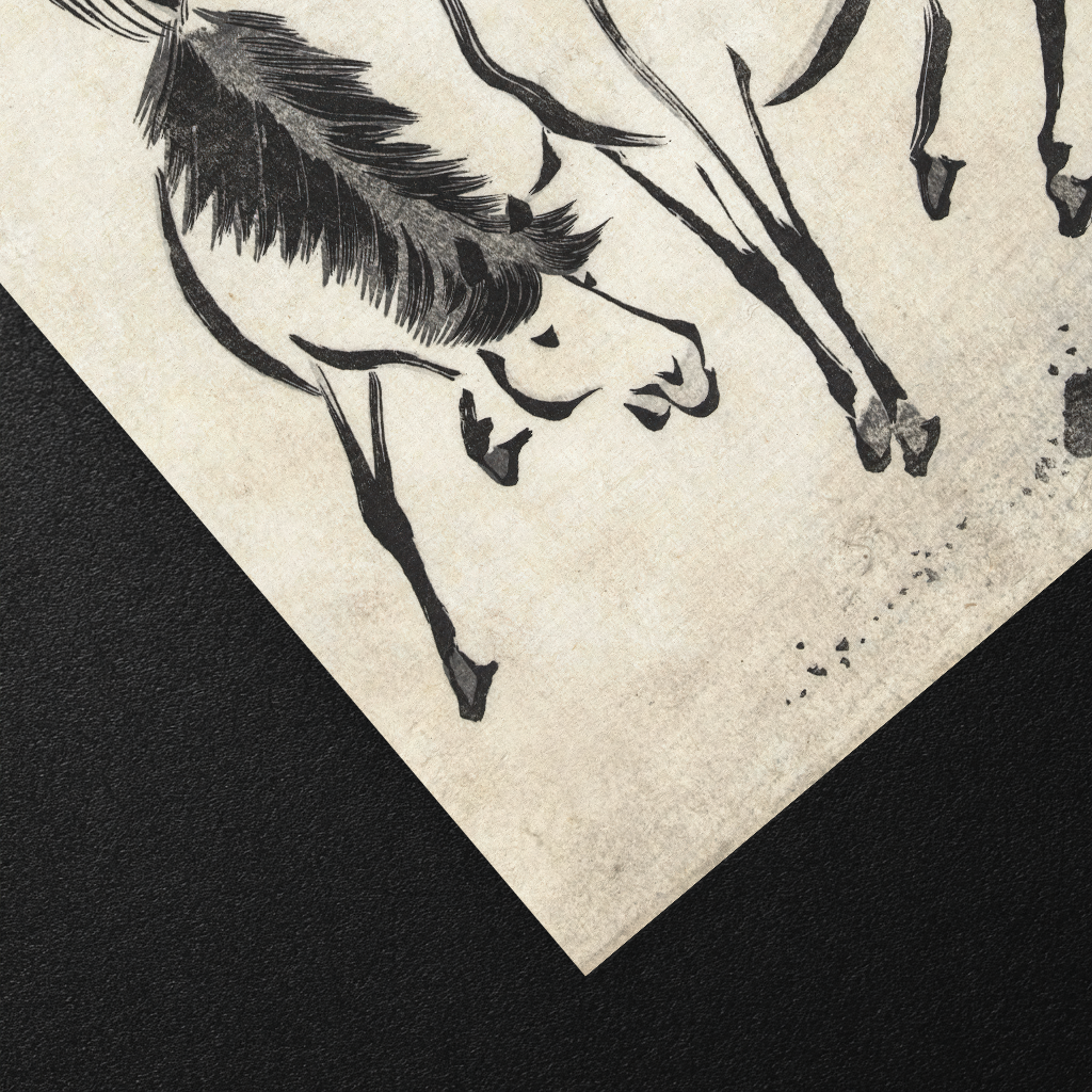 Three Horses - Art Print Detail 2