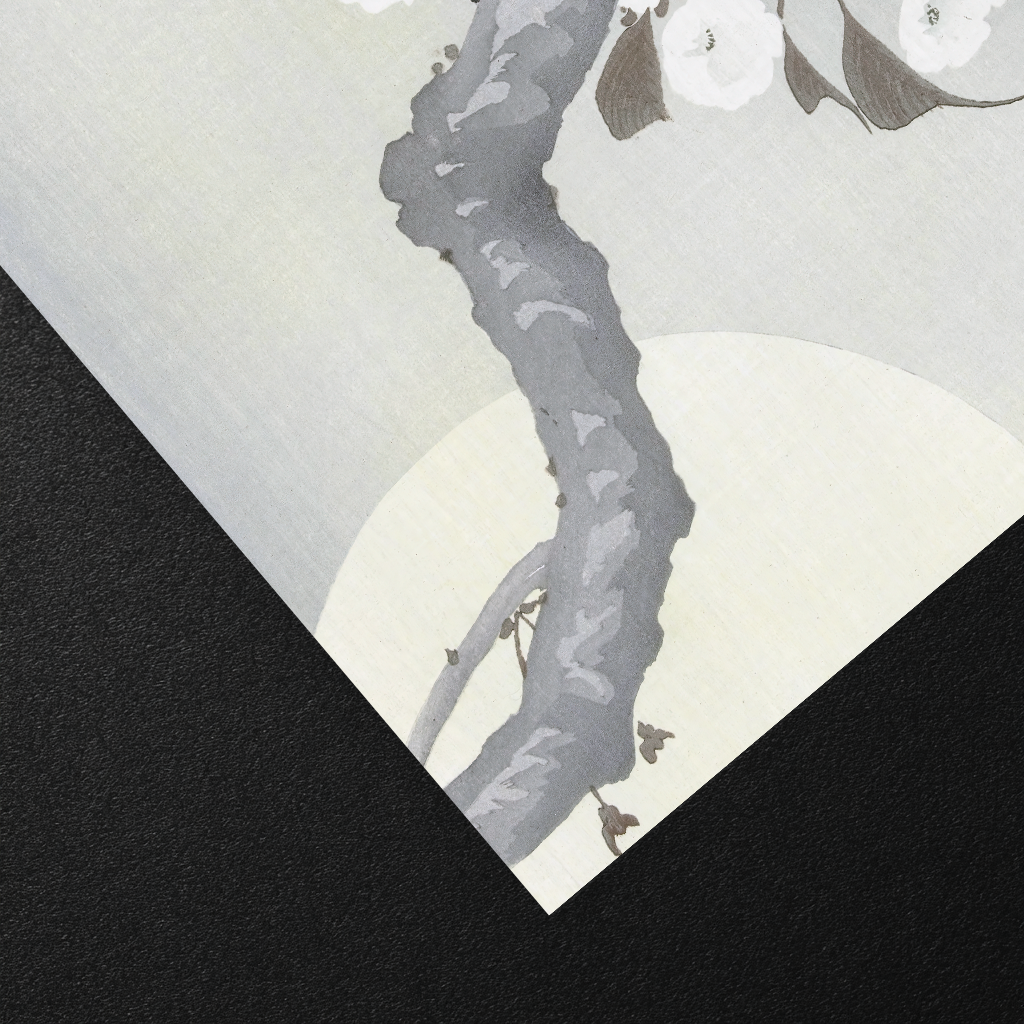 Crow at Full Moon - Art Print Detail 2