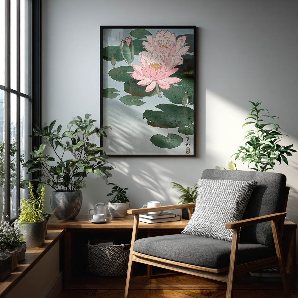 Water Lilies (睡蓮) - Art Print Detail 3