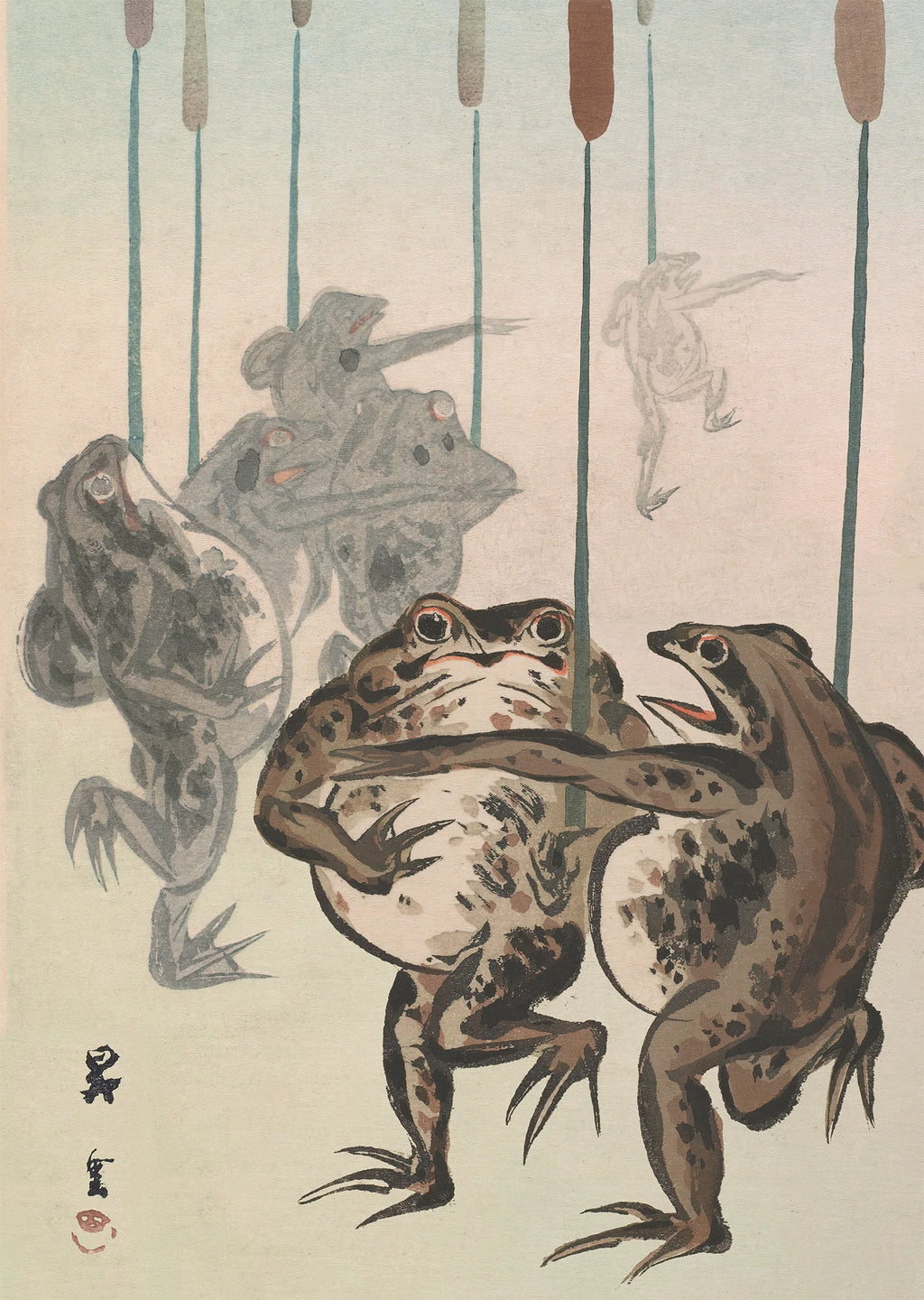 Frog Procession - Japanese Art Print