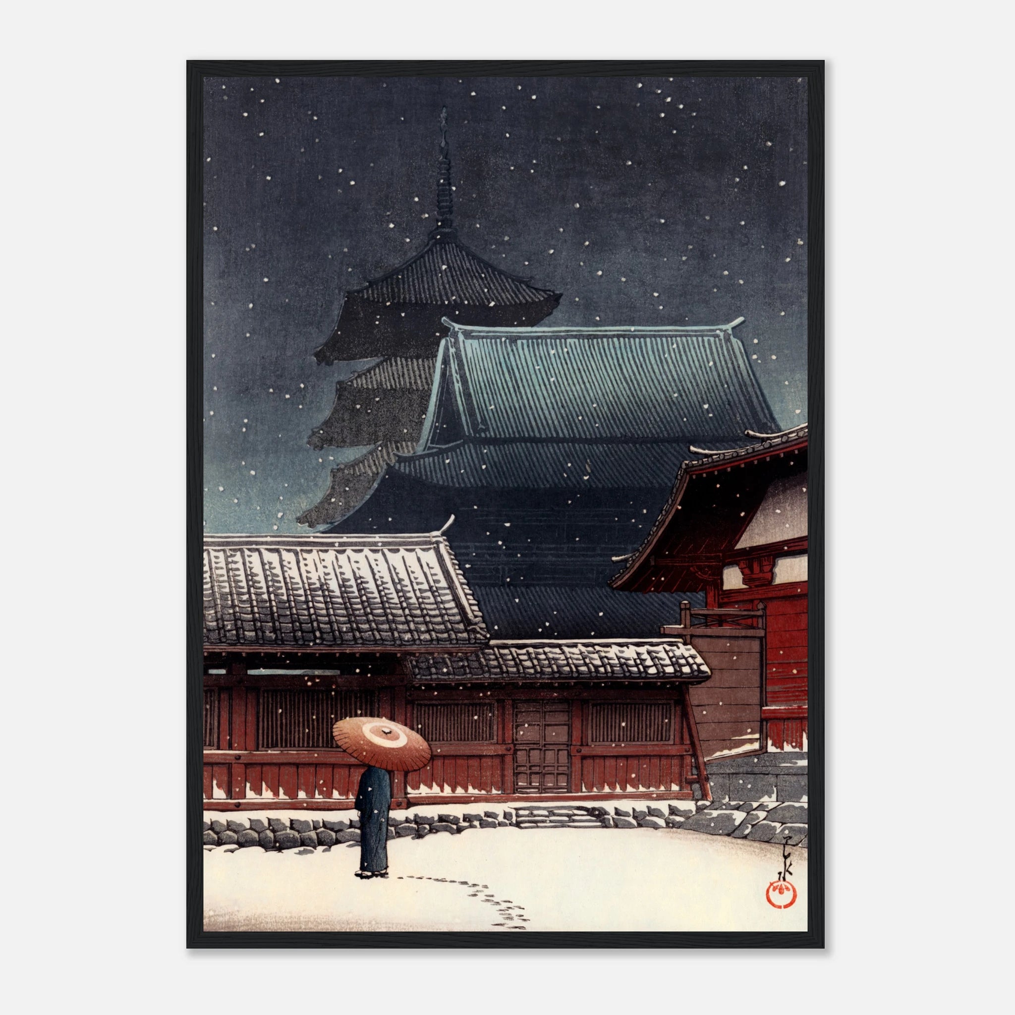 Tenno-ji Temple in Osaka - Art Print Detail 18