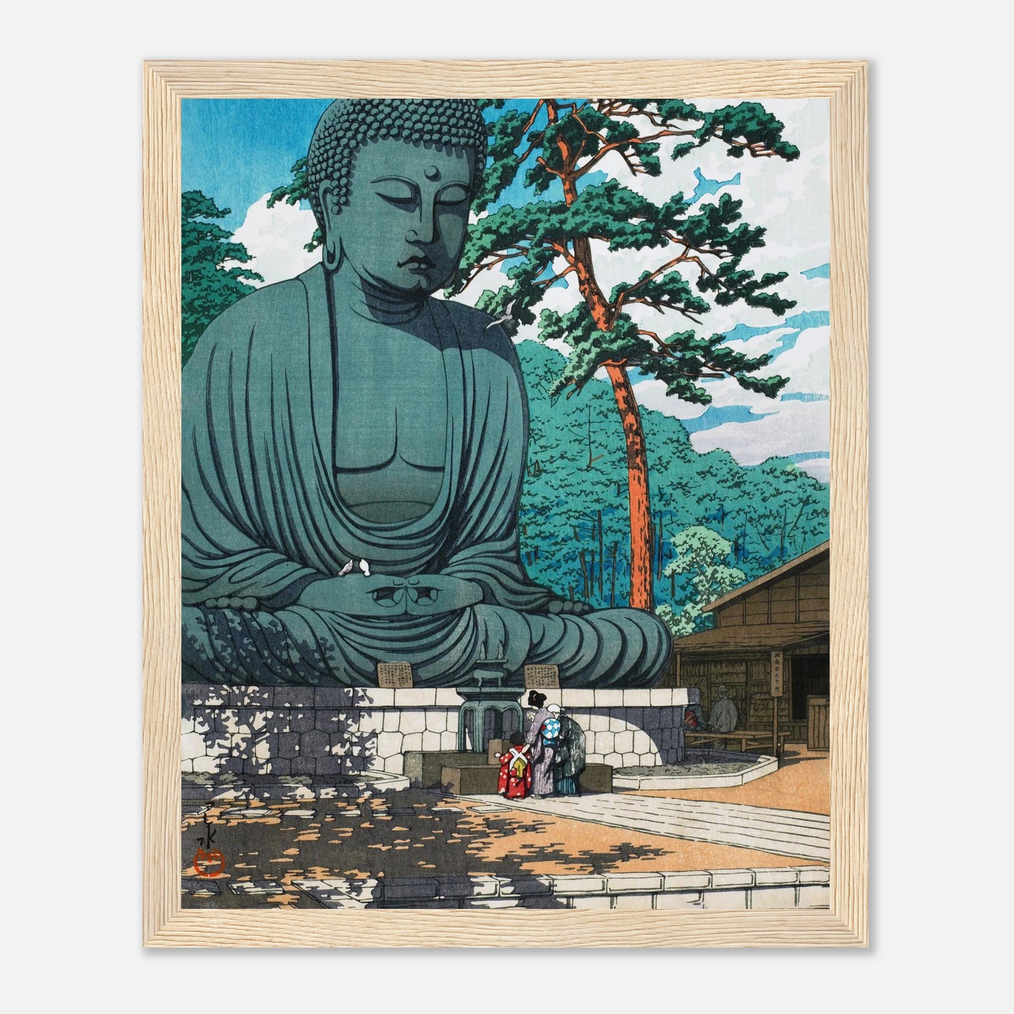 The Great Buddha at Kamakura - Art Print Detail 2