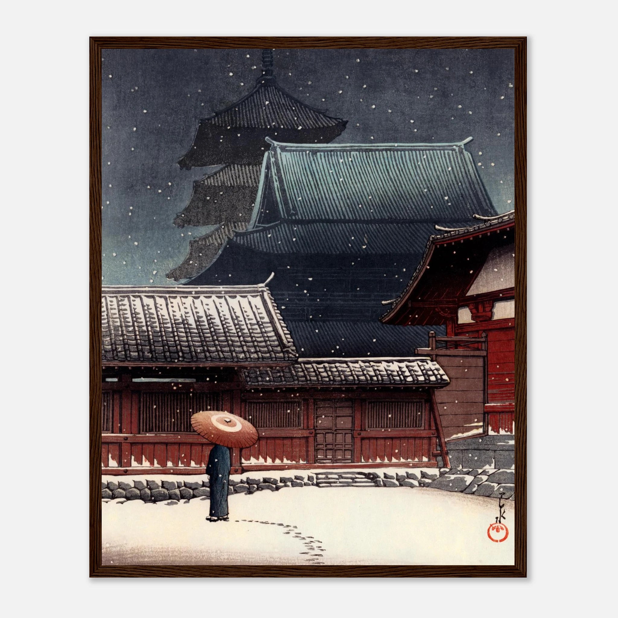 Tenno-ji Temple in Osaka - Art Print Detail 6