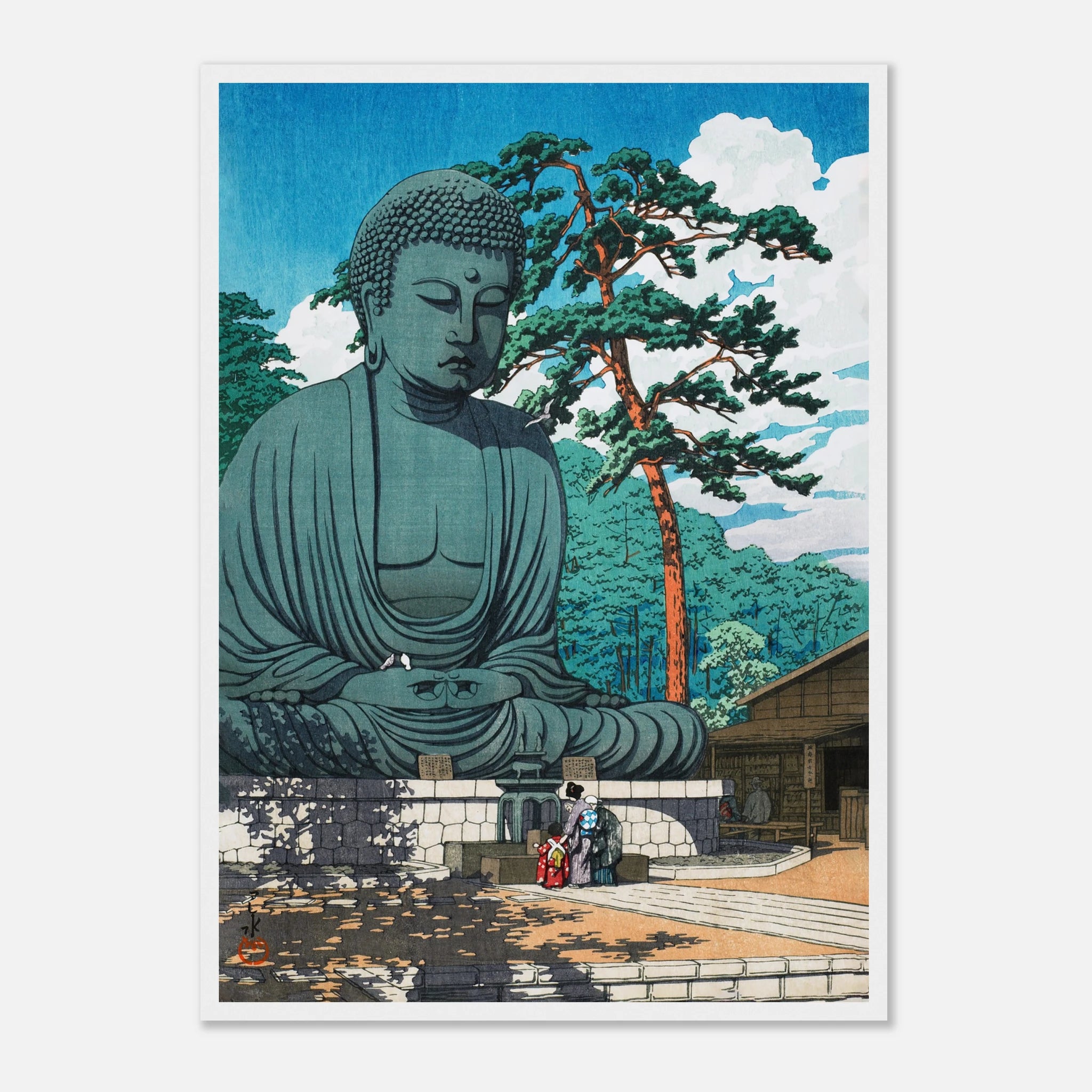 The Great Buddha at Kamakura - Art Print Detail 16