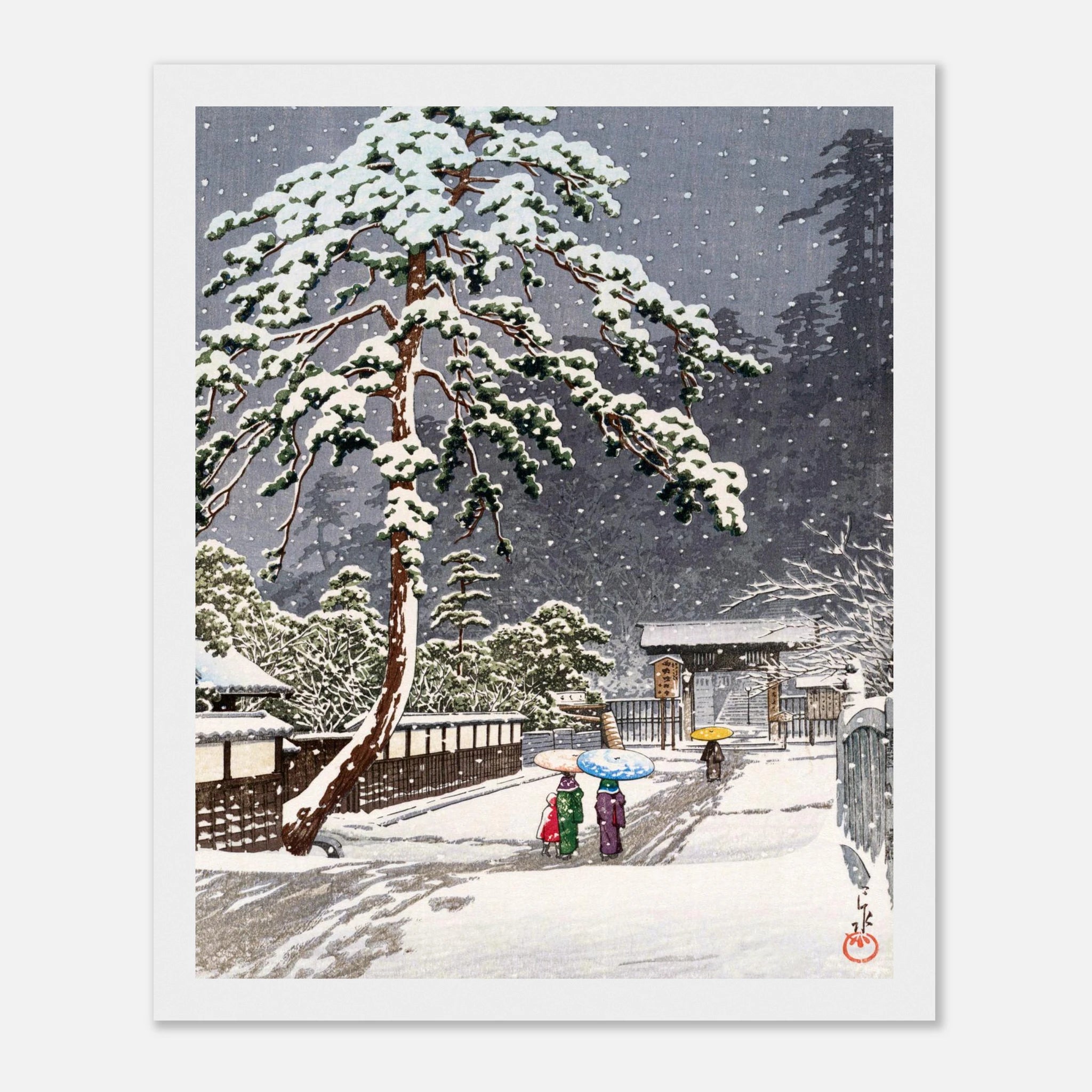 Honmon-ji Temple in Ikegami - Japanese Art Print