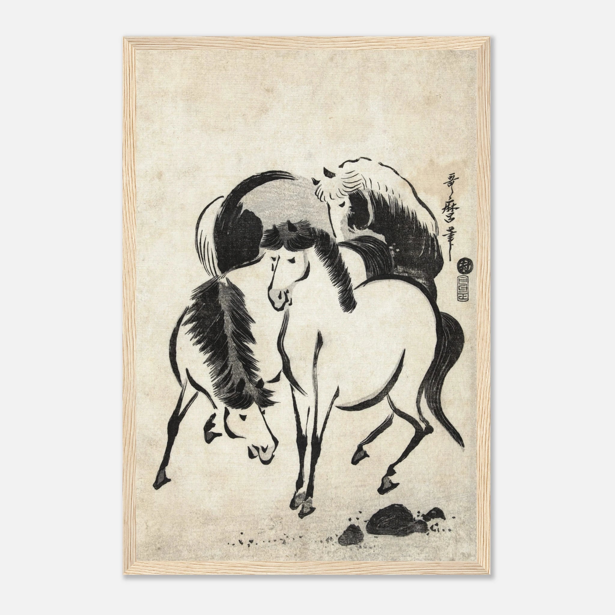 Three Horses - Art Print Detail 5