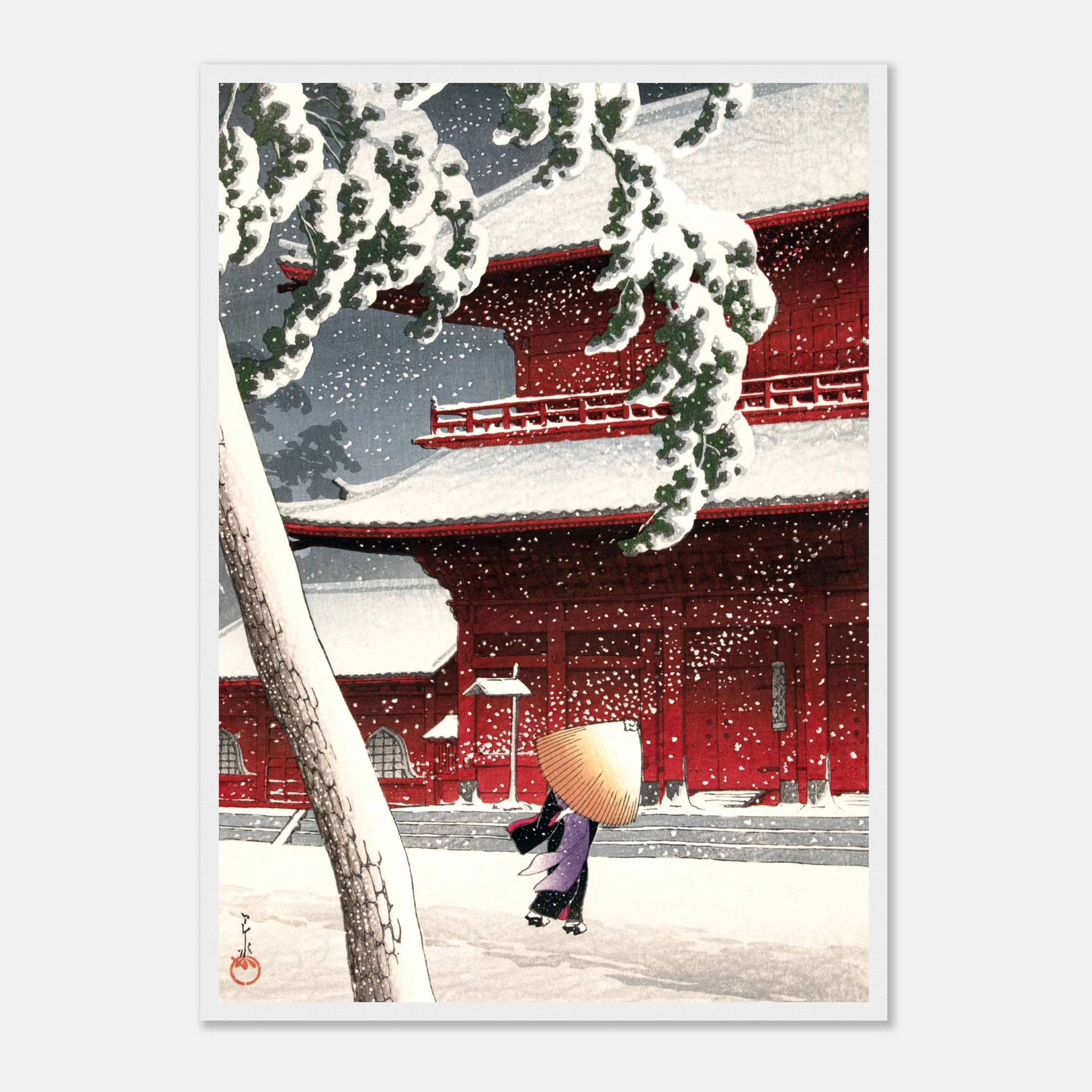 Zōjō-ji Temple in Shiba - Art Print Detail 9