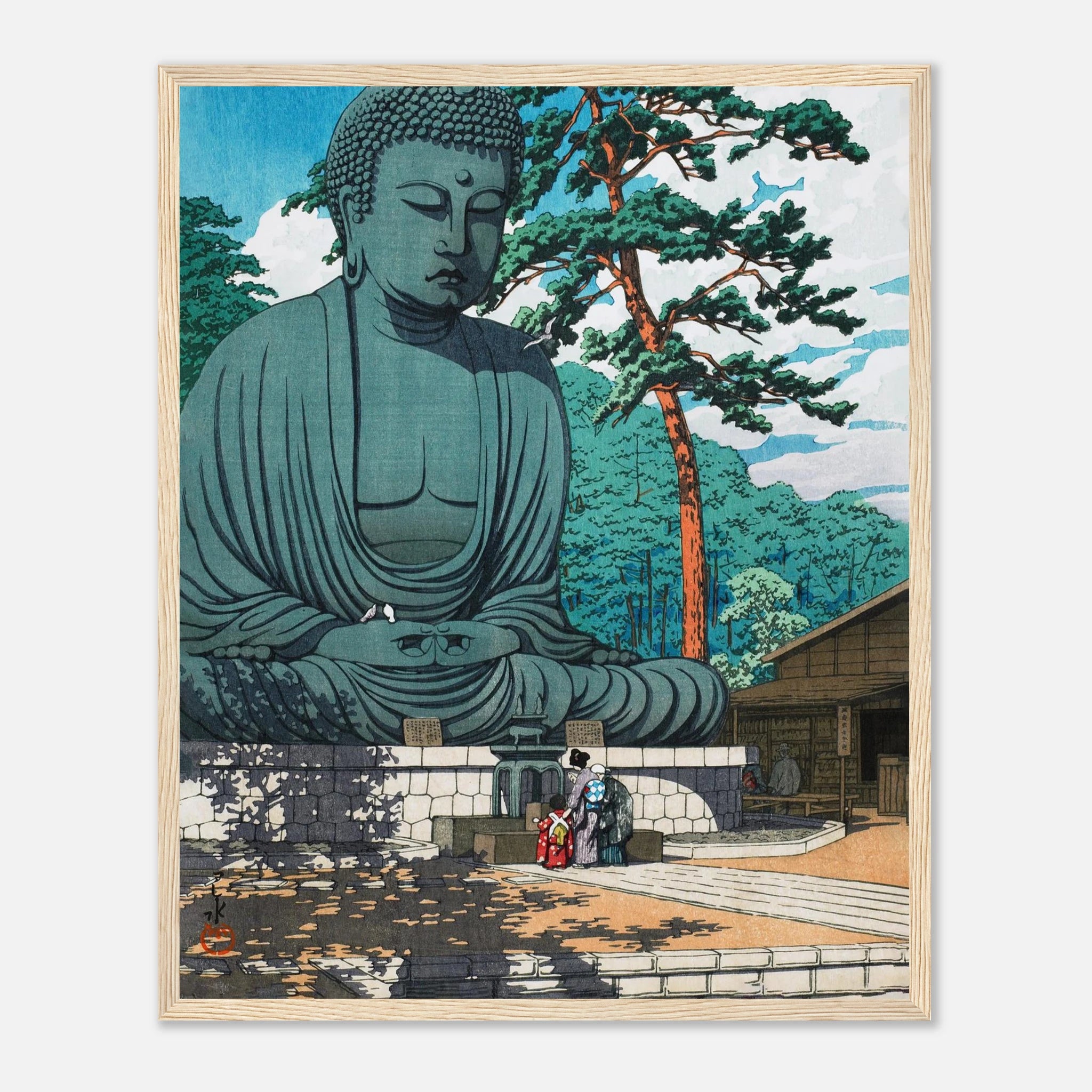 The Great Buddha at Kamakura - Art Print Detail 12