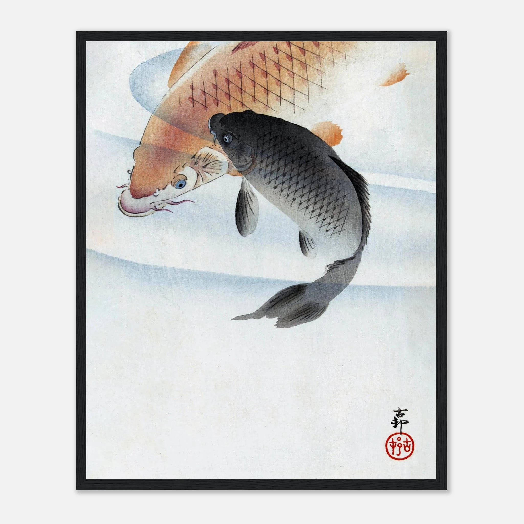Two Koi Carps - Art Print Detail 4