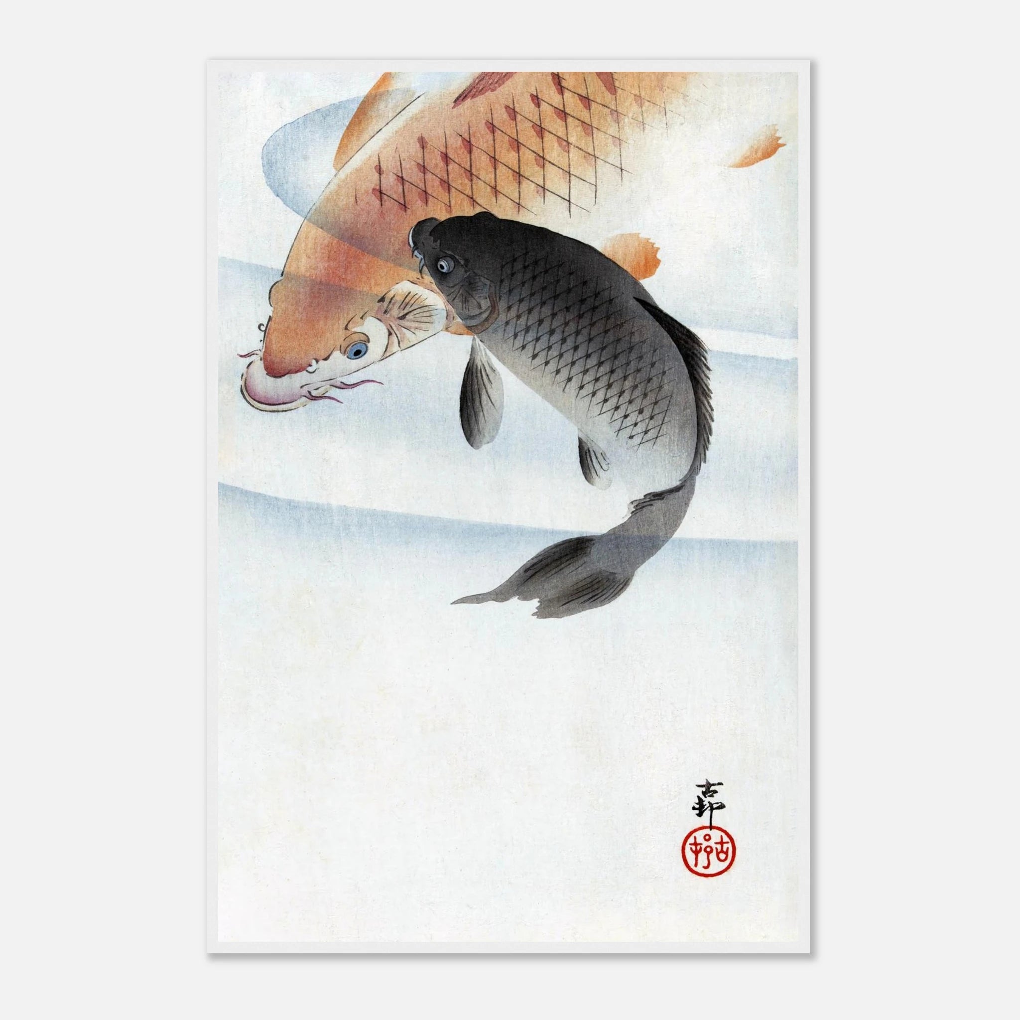 Two Koi Carps - Art Print Detail 2