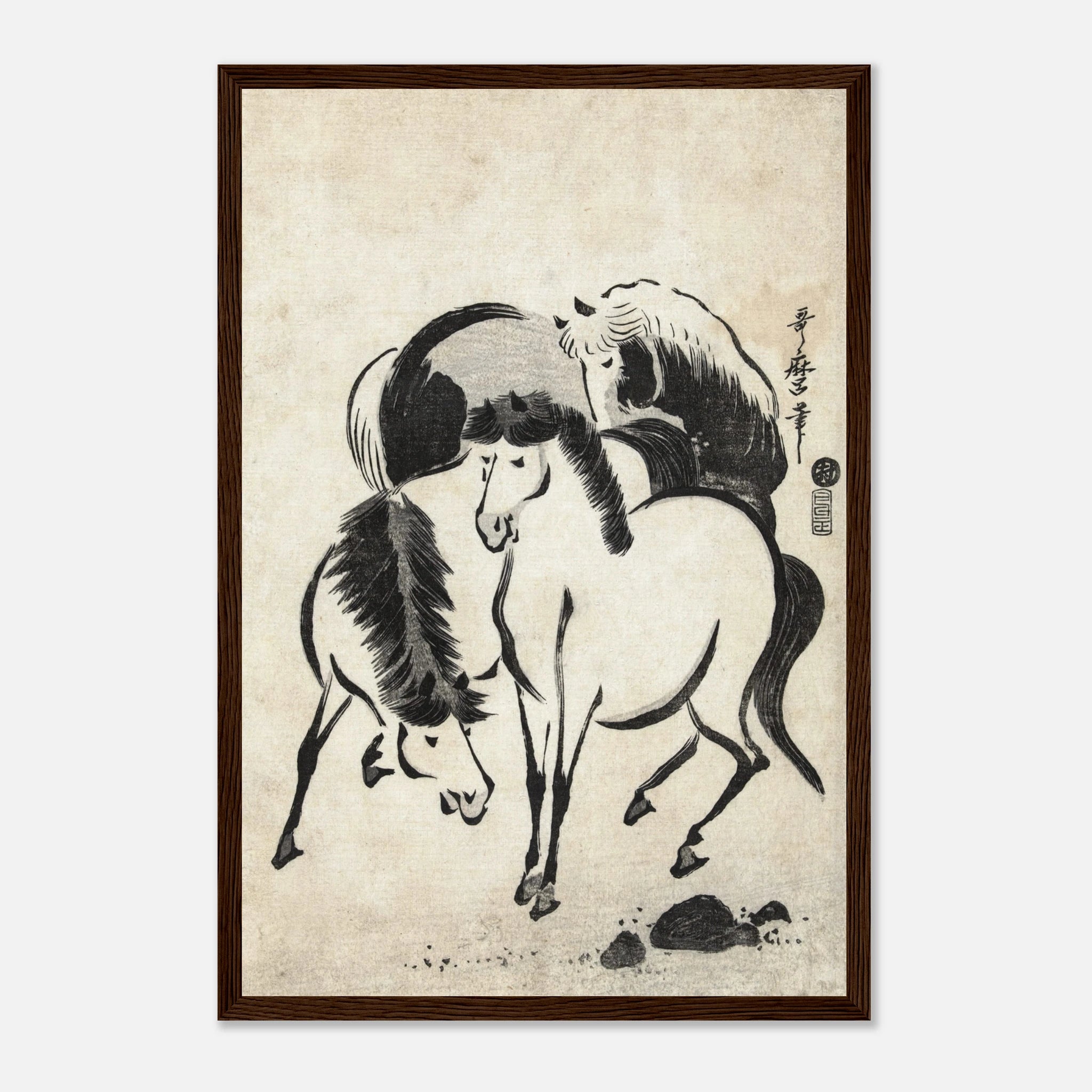 Three Horses - Art Print Detail 3