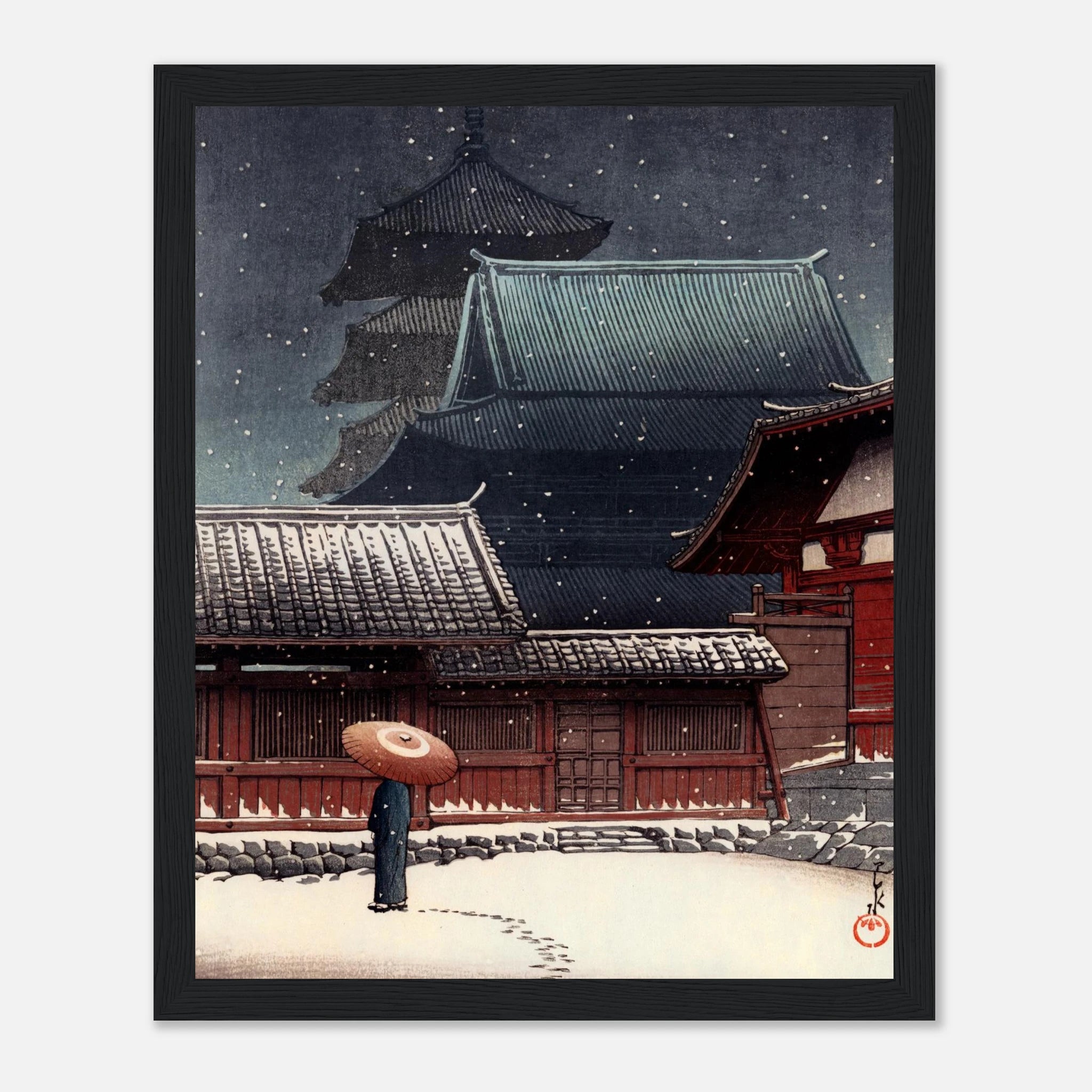 Tenno-ji Temple in Osaka - Art Print Detail 3