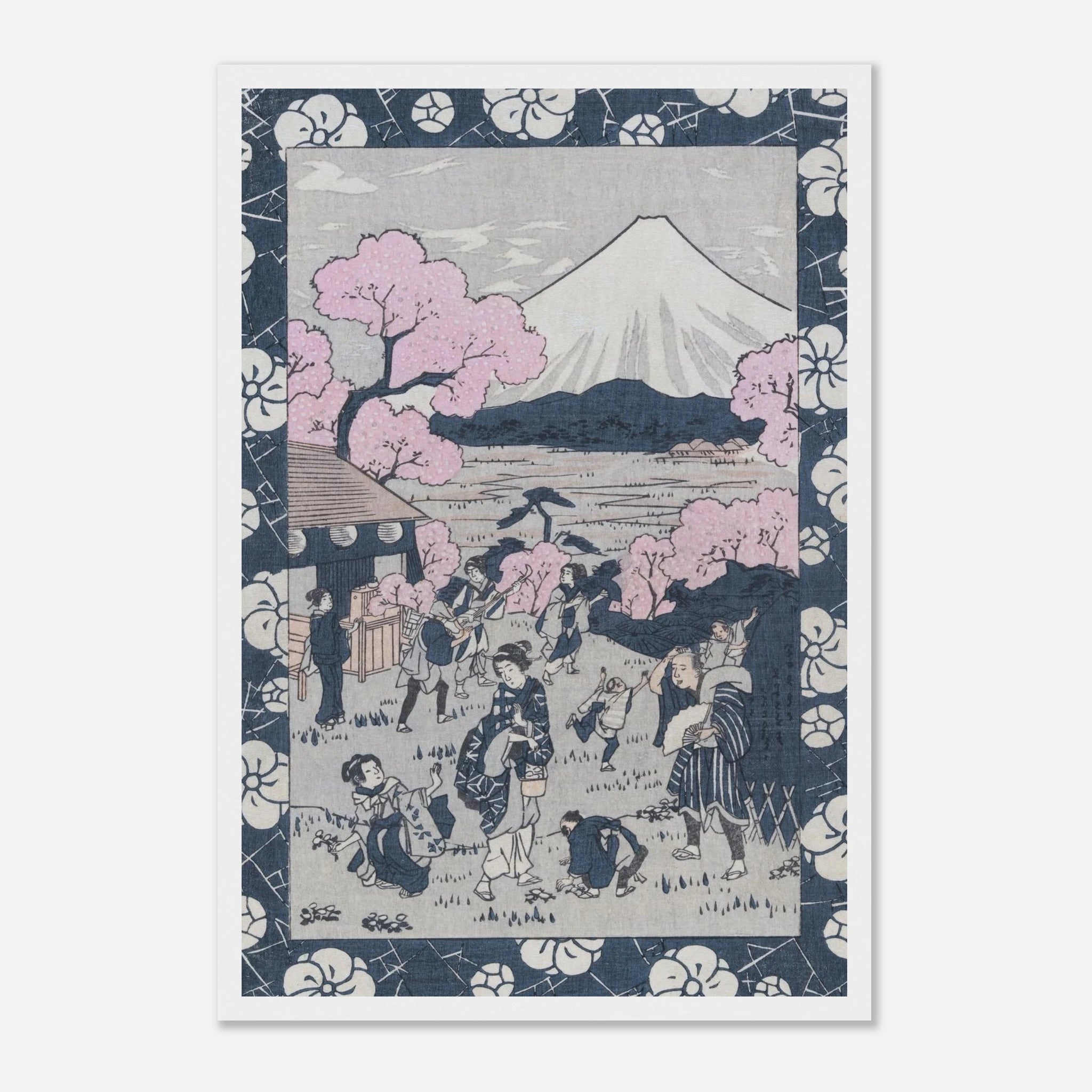 Tea House Near Mount Fuji - Art Print Detail 2