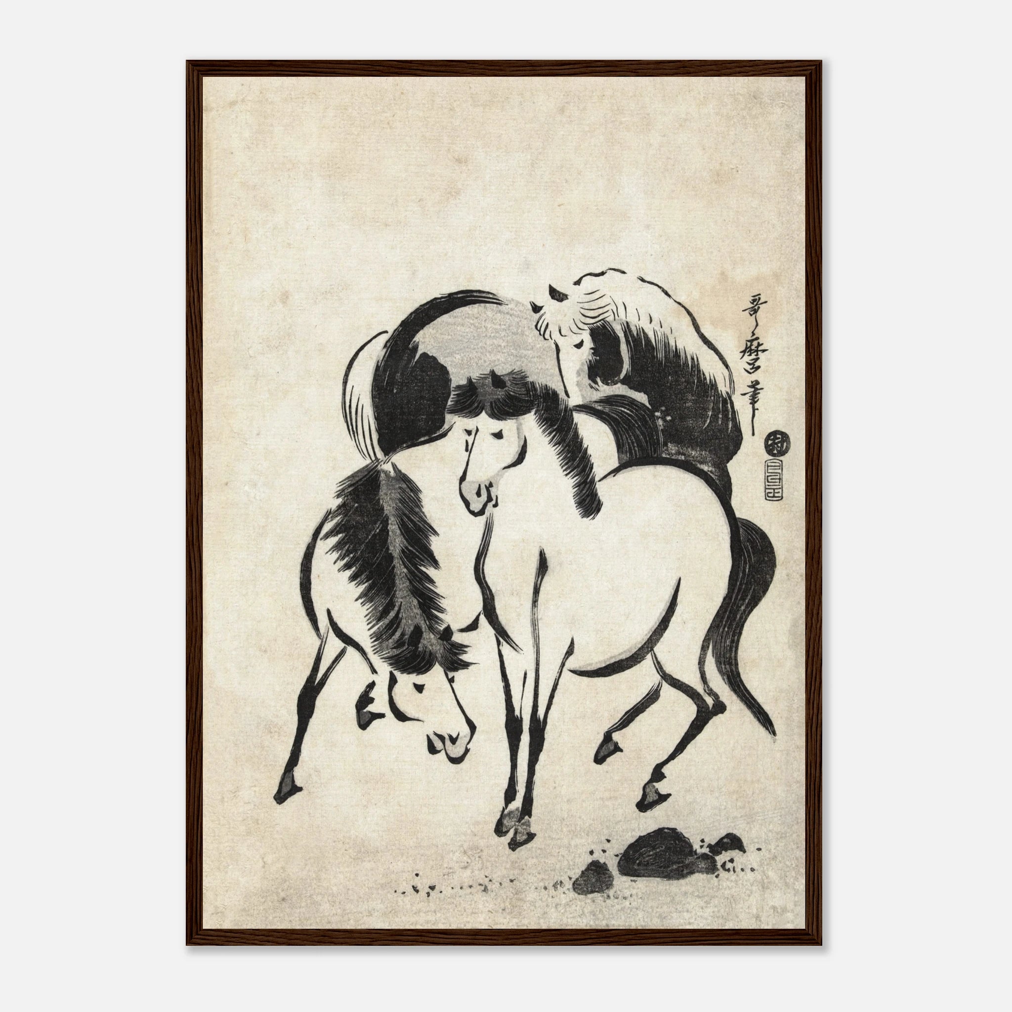 Three Horses - Art Print Detail 11