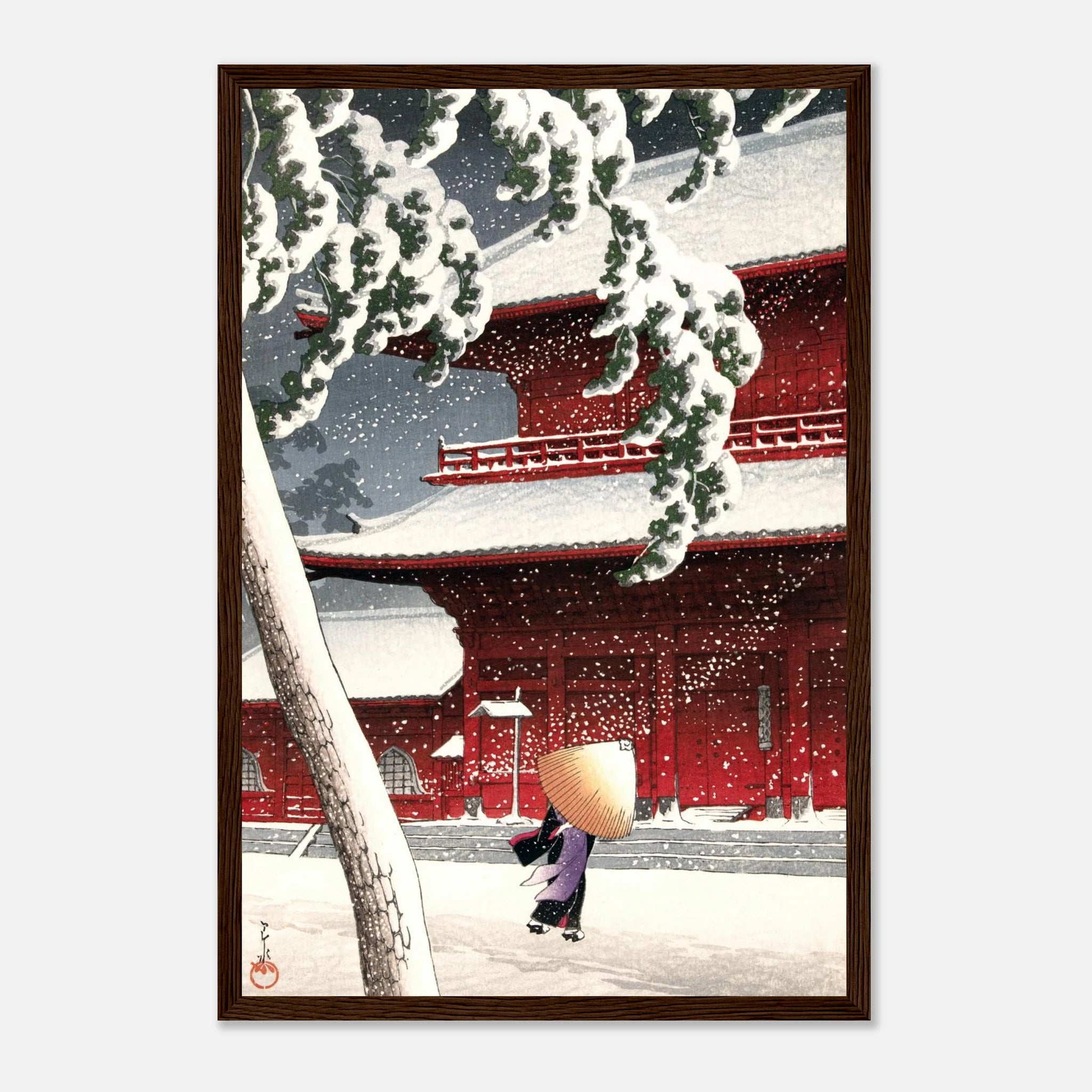 Zōjō-ji Temple in Shiba - Art Print Detail 11