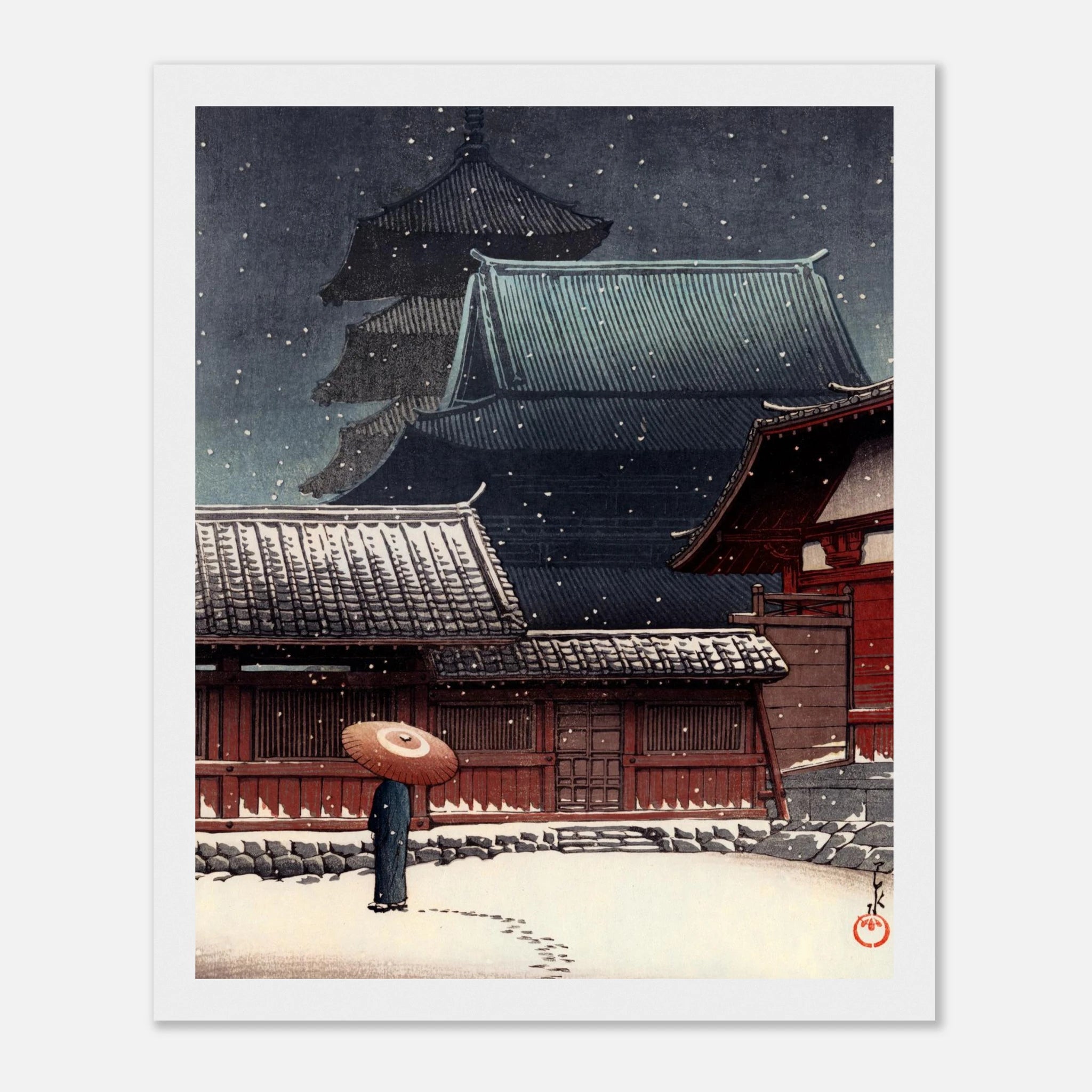 Tenno-ji Temple in Osaka - Japanese Art Print