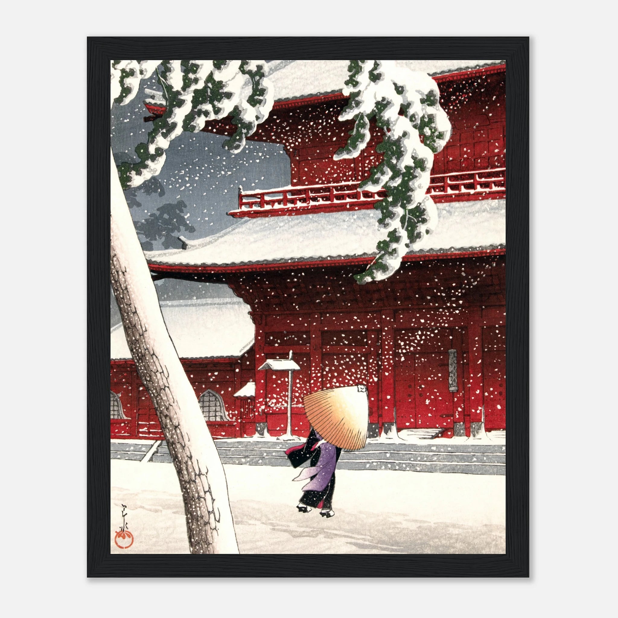 Zōjō-ji Temple in Shiba - Art Print Detail 6