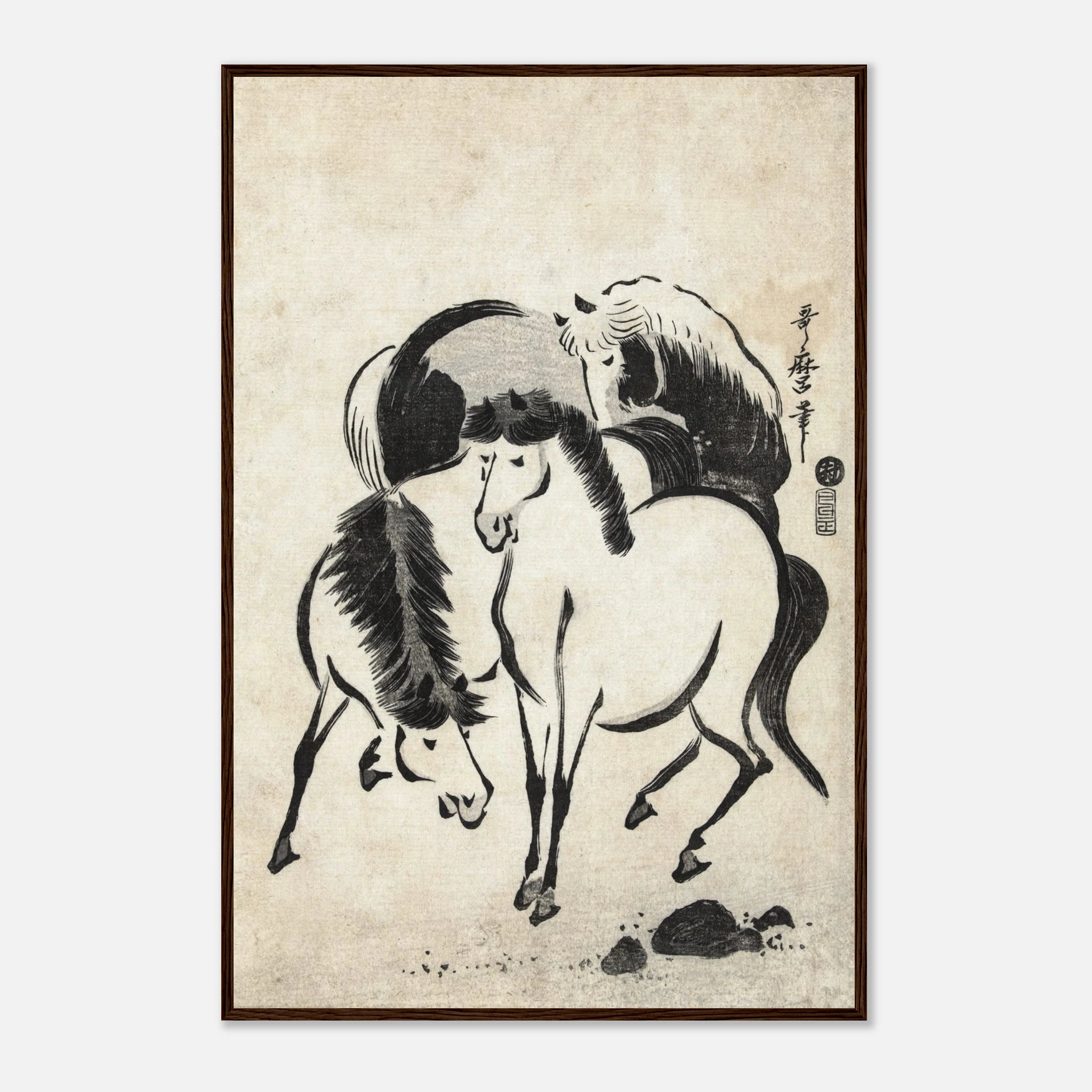 Three Horses - Art Print Detail 7